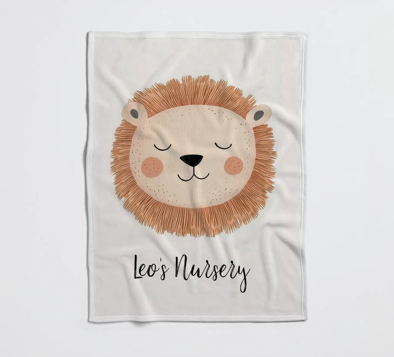 Custom Nursery Print, Personalized Nursery Art Add Your Name fleece blanket by Little Lola