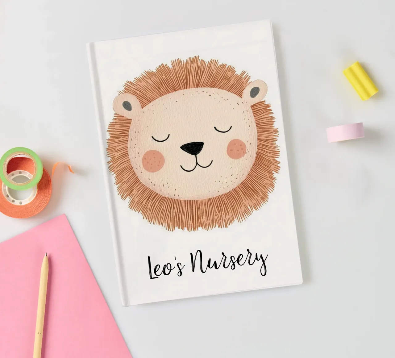 Custom Nursery Print, Personalized Nursery Art Add Your Name notebook by Little Lola