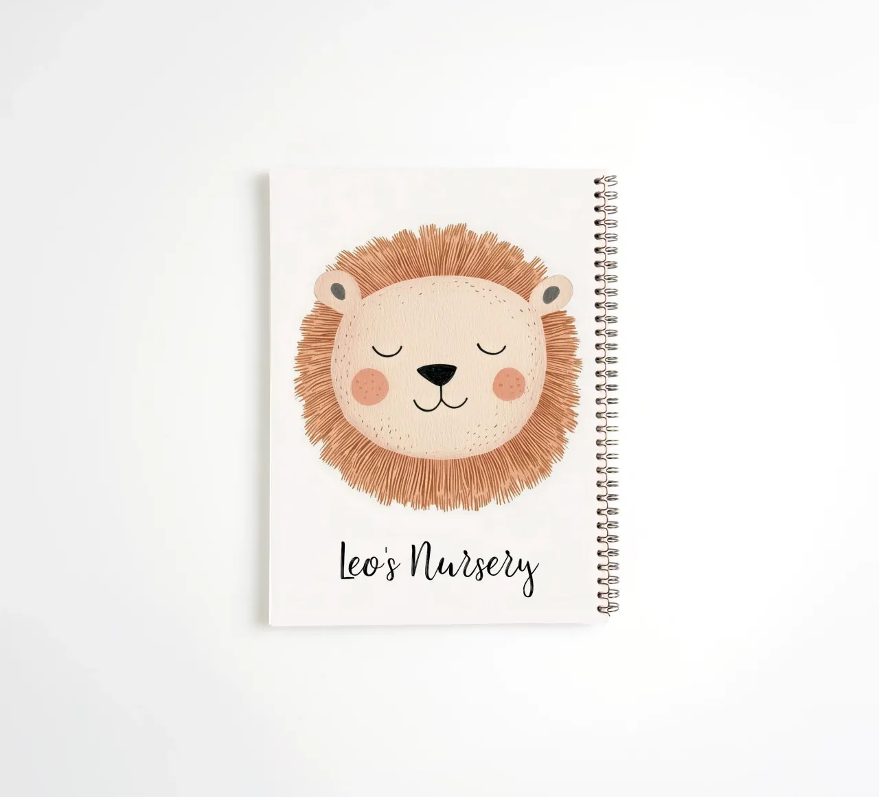 Custom Nursery Print, Personalized Nursery Art Add Your Name spiral notebook by Little Lola