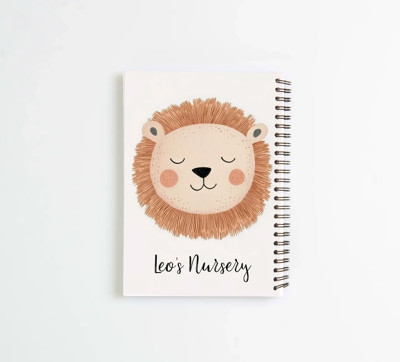 Custom Nursery Print, Personalized Nursery Art Add Your Name spiral notebook by Little Lola