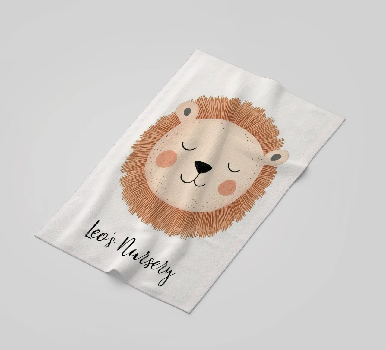 Custom Nursery Print, Personalized Nursery Art Add Your Name beach towel by Little Lola
