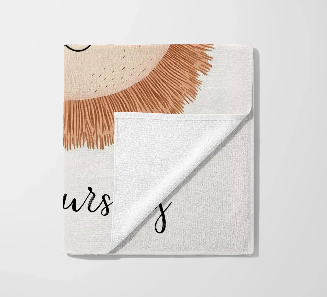 Custom Nursery Print, Personalized Nursery Art Add Your Name beach towel by Little Lola