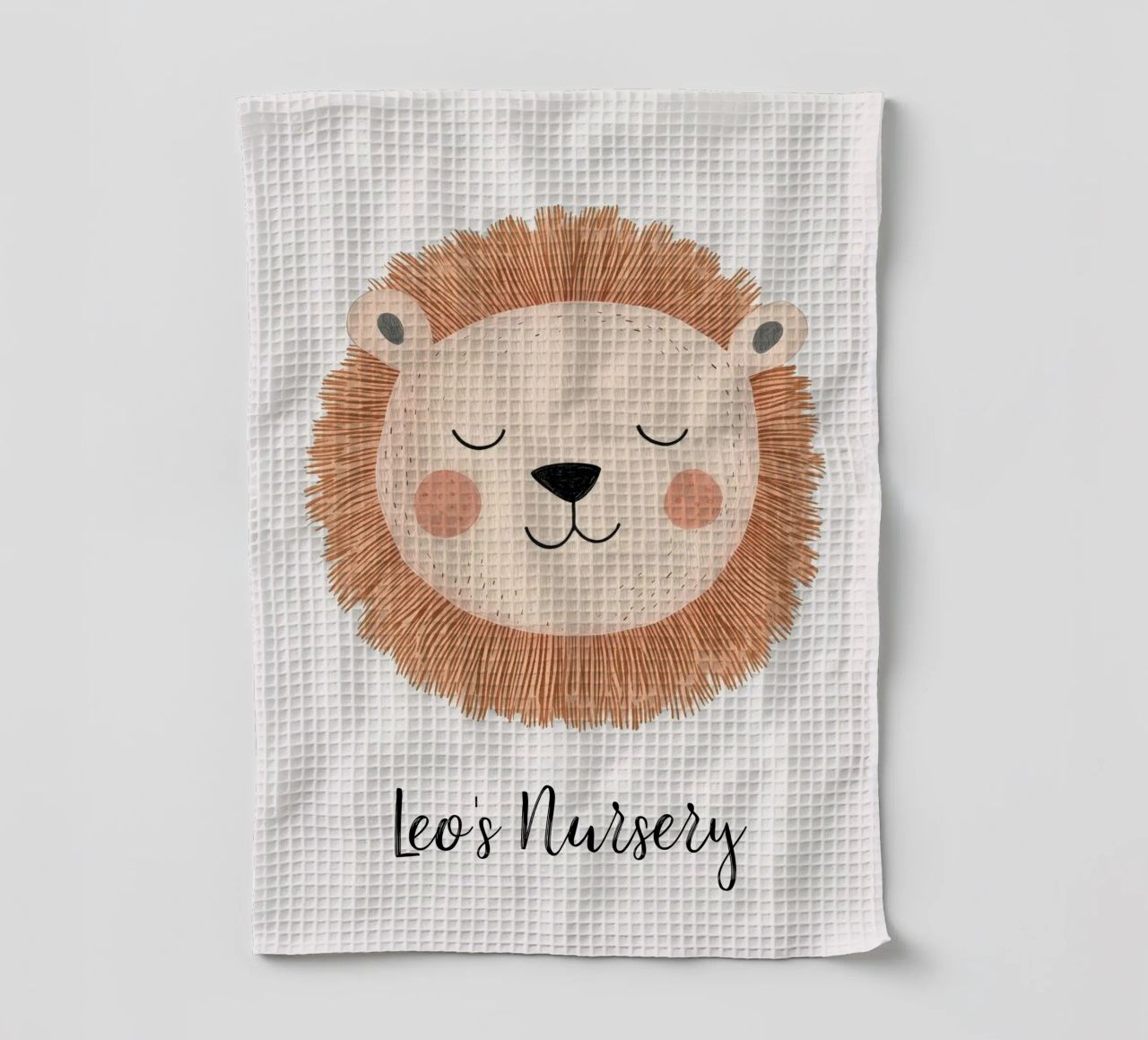 Custom Nursery Print, Personalized Nursery Art Add Your Name tea towel by Little Lola