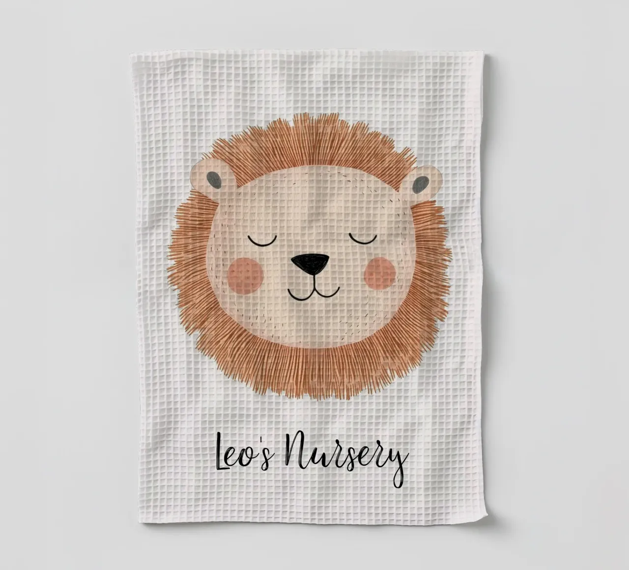 Custom Nursery Print, Personalized Nursery Art Add Your Name tea towel by Little Lola