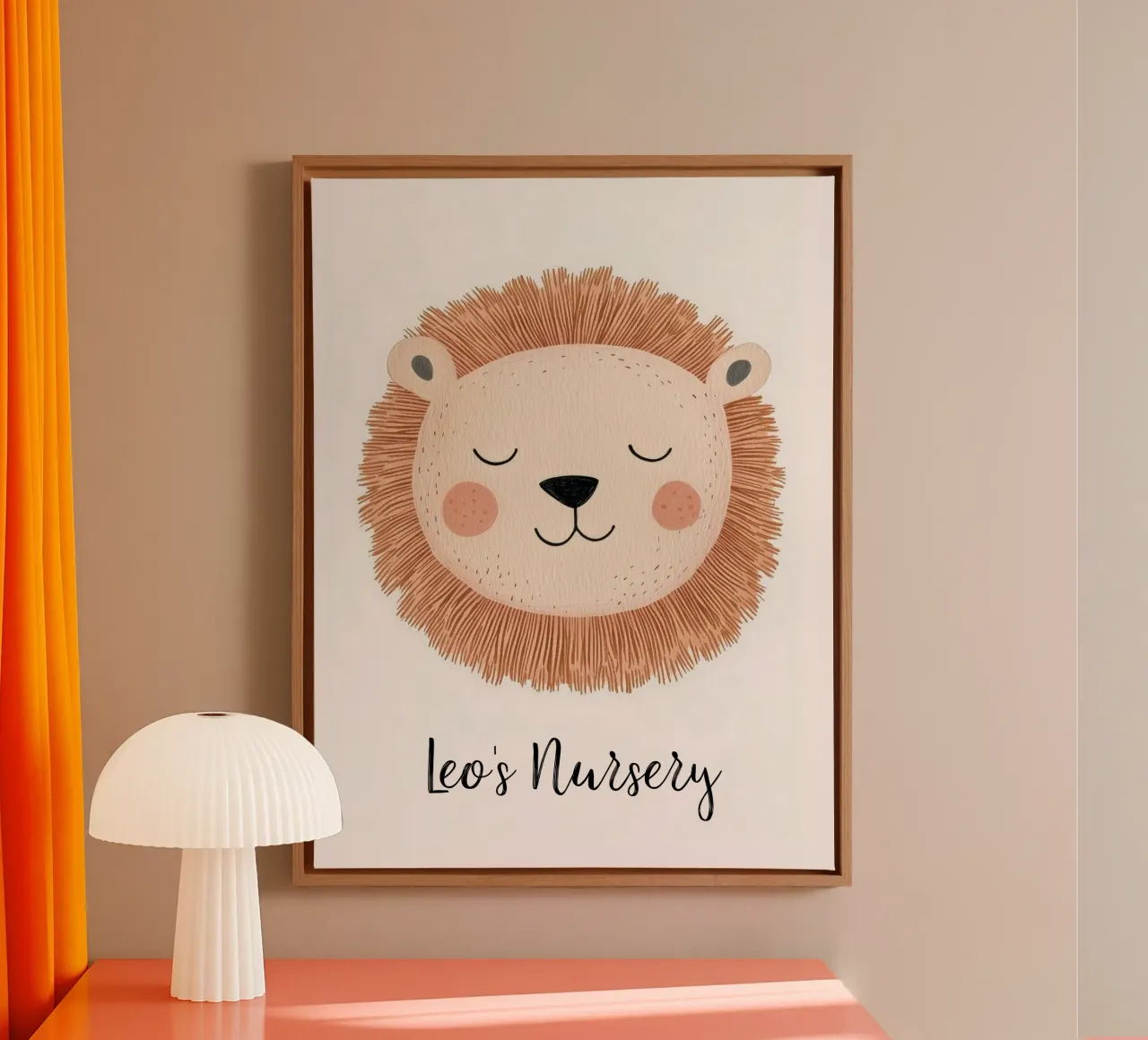Custom Nursery Print, Personalized Nursery Art Add Your Name canvas with Floater frame by Little Lola