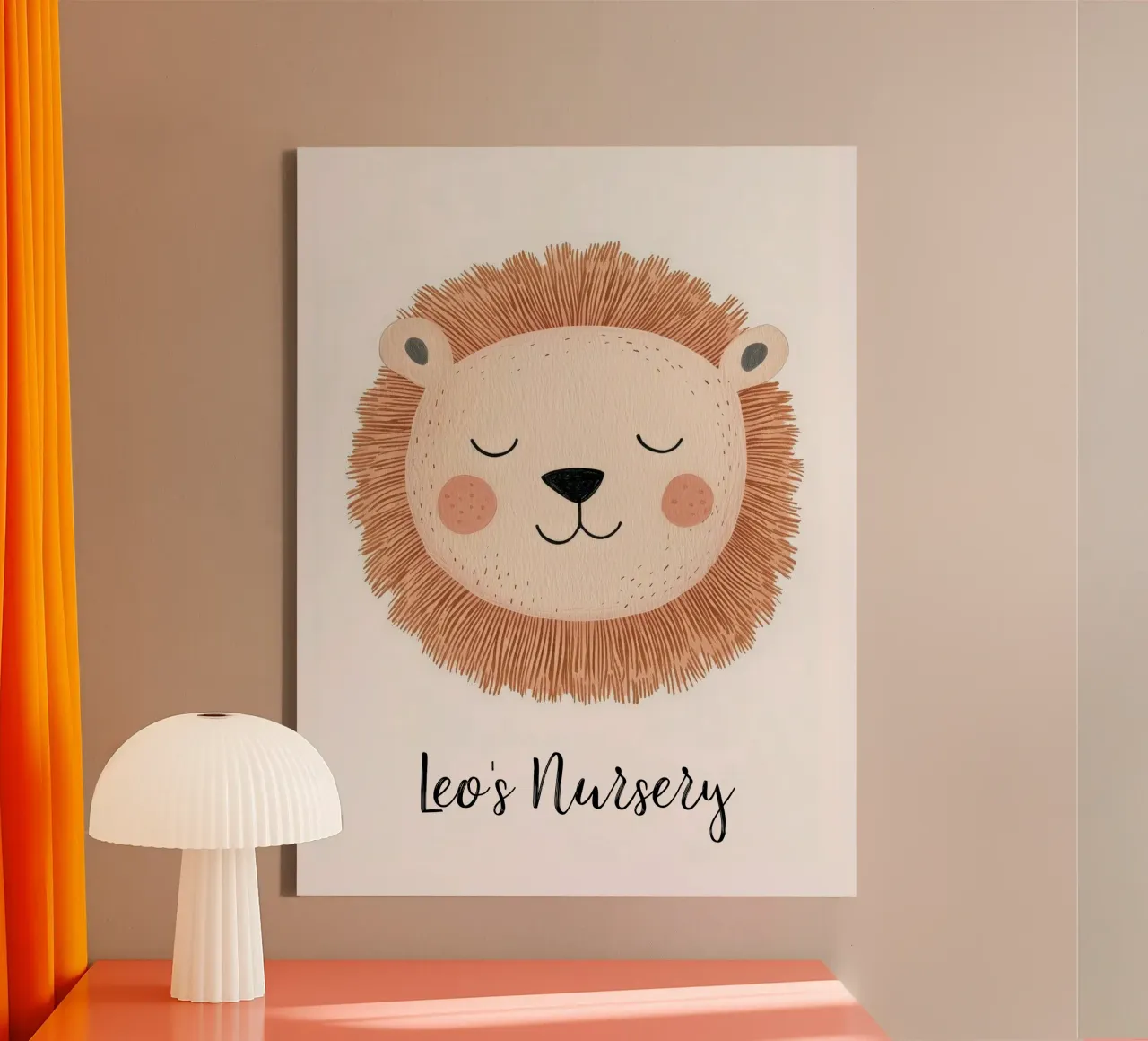 Custom Nursery Print, Personalized Nursery Art Add Your Name canvas with Floater frame by Little Lola