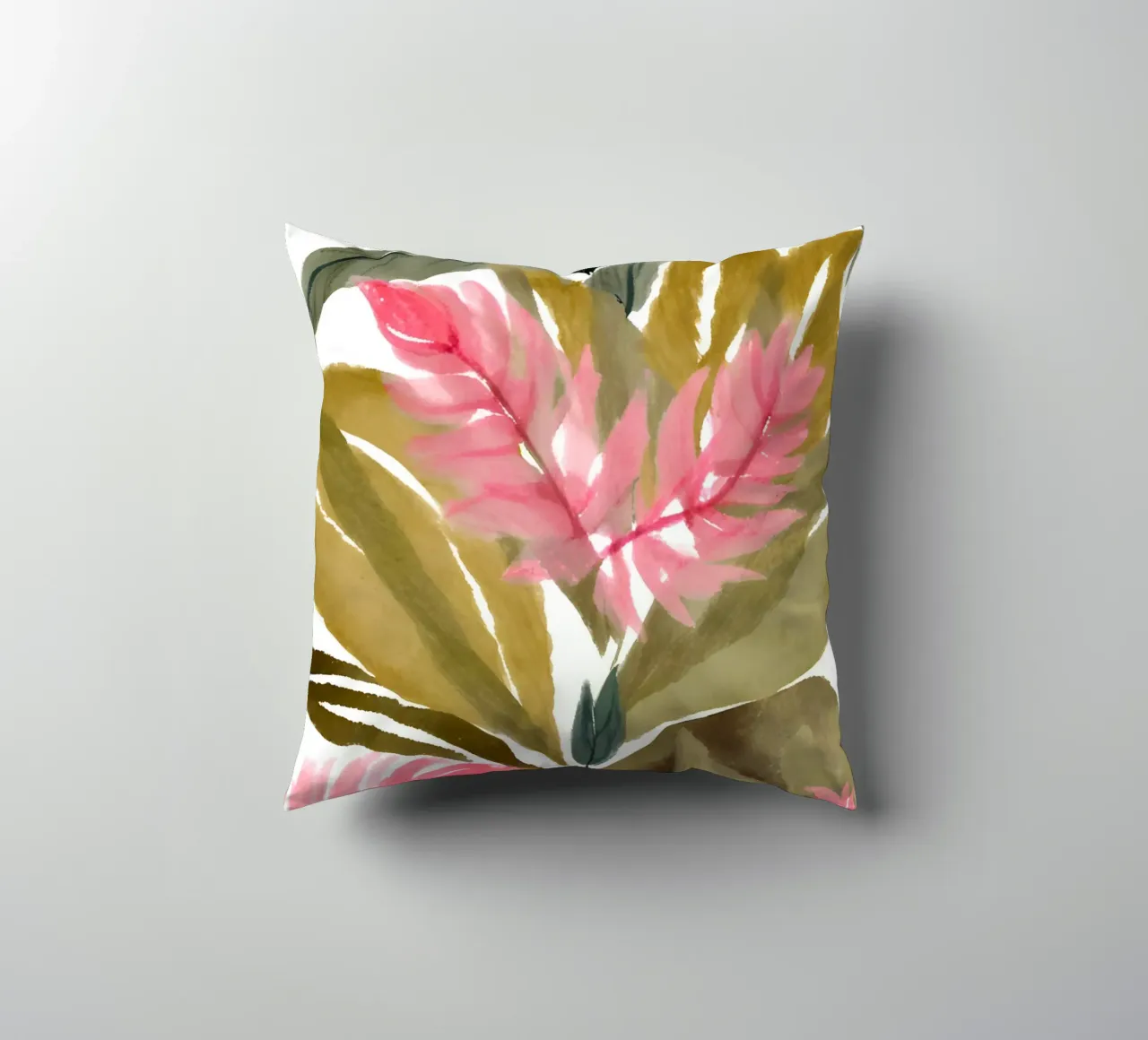 Exotische Pflanzen decorative cushion by designsbysophia