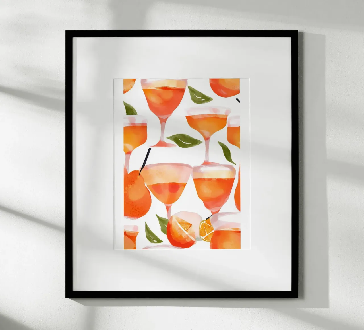 Aperol Spritz Gläser poster con telaio in plastica da designsbysophia