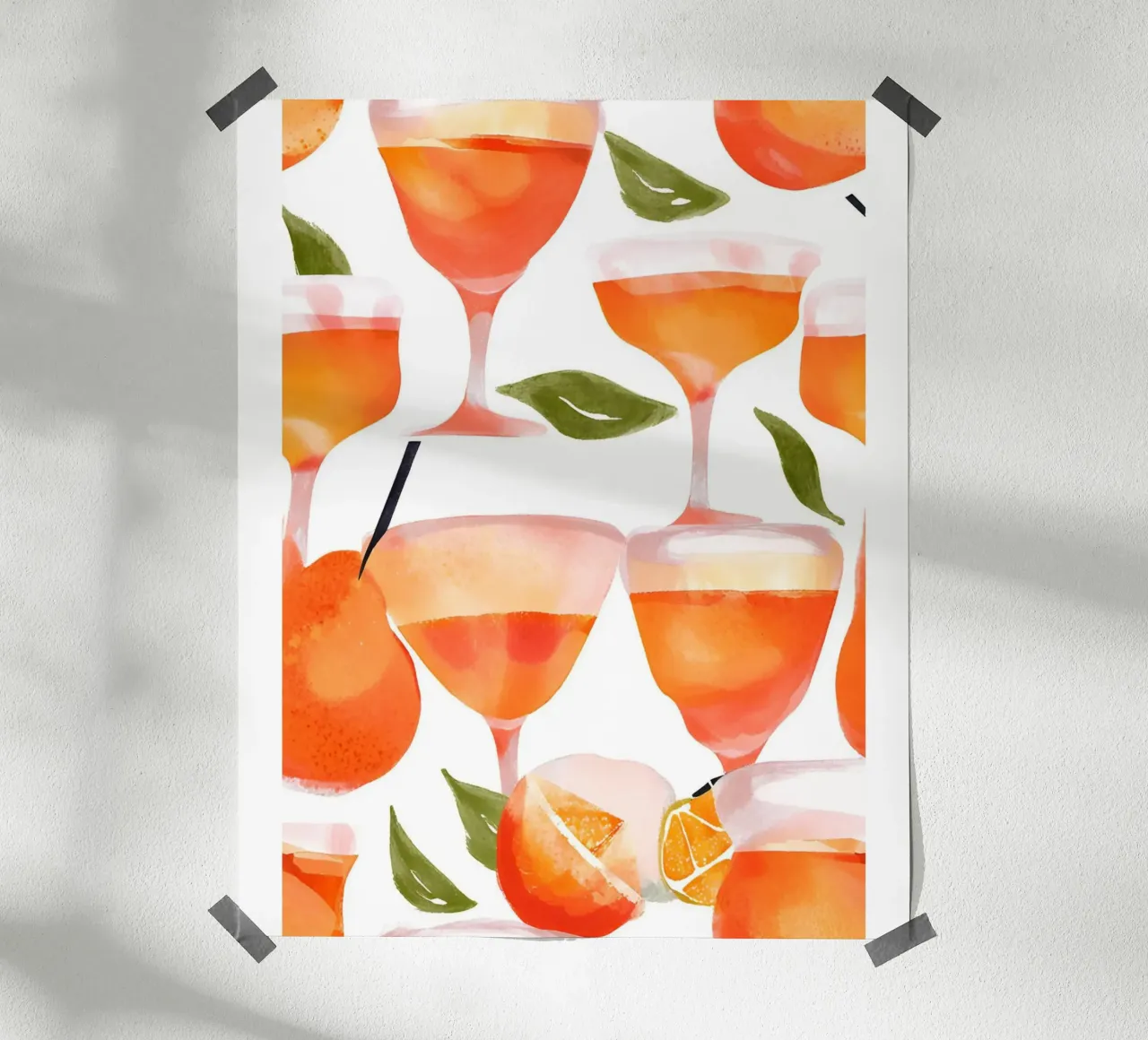 Aperol Spritz Gläser poster con telaio in plastica da designsbysophia