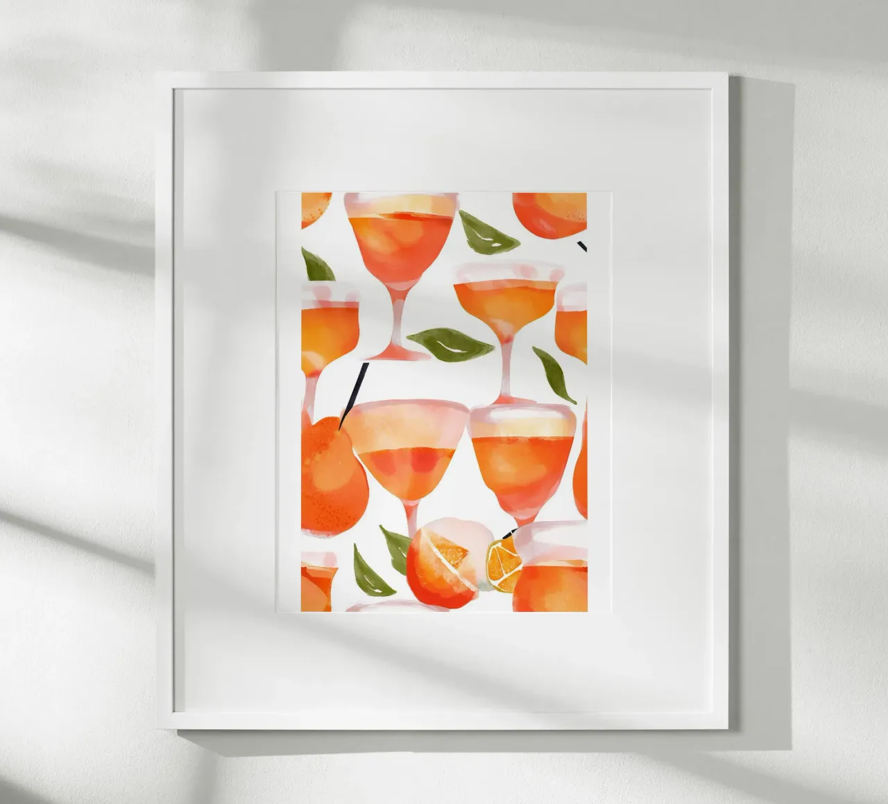 Aperol Spritz Gläser poster con telaio in plastica da designsbysophia