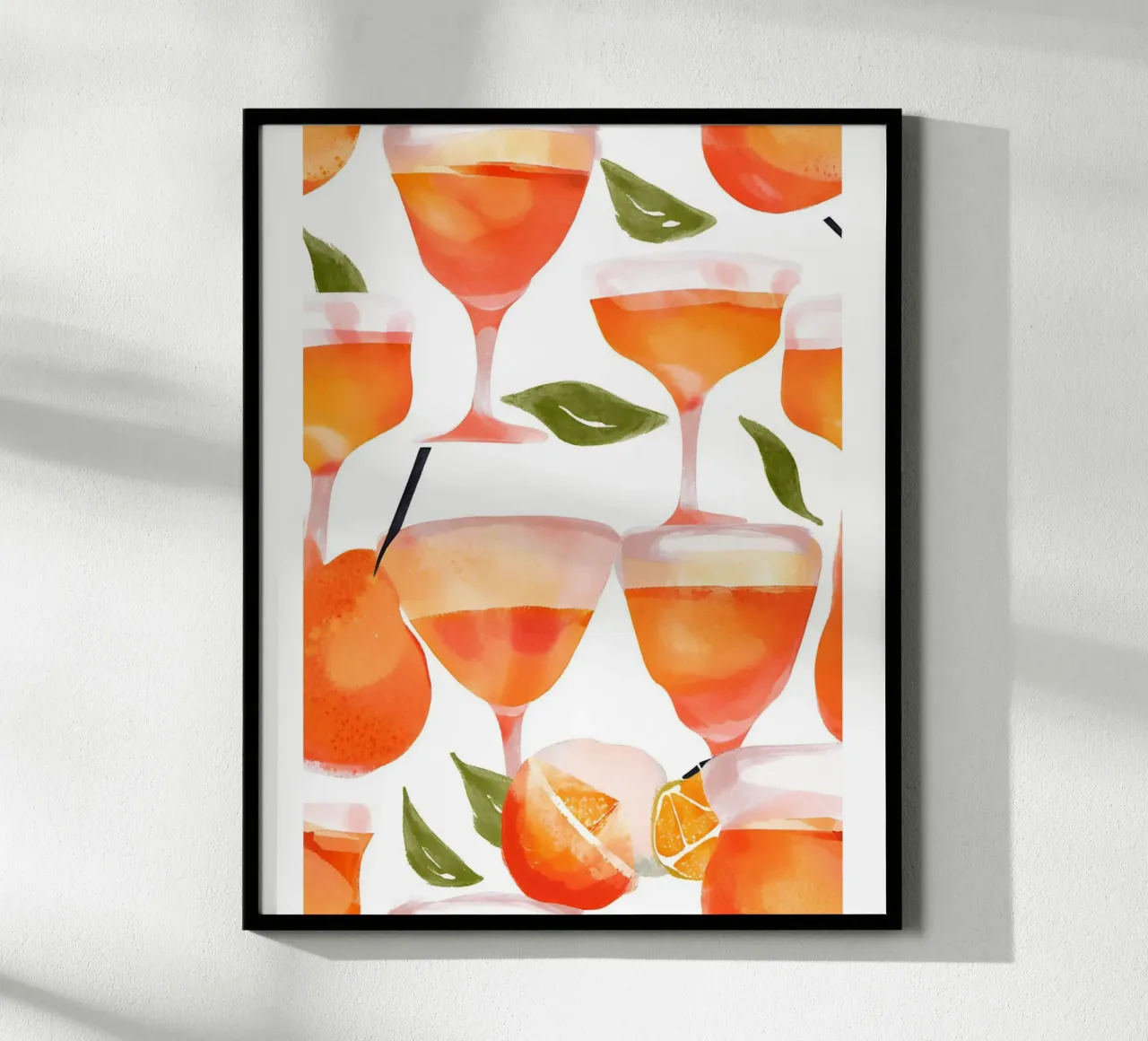 Aperol Spritz Gläser poster con telaio in plastica da designsbysophia