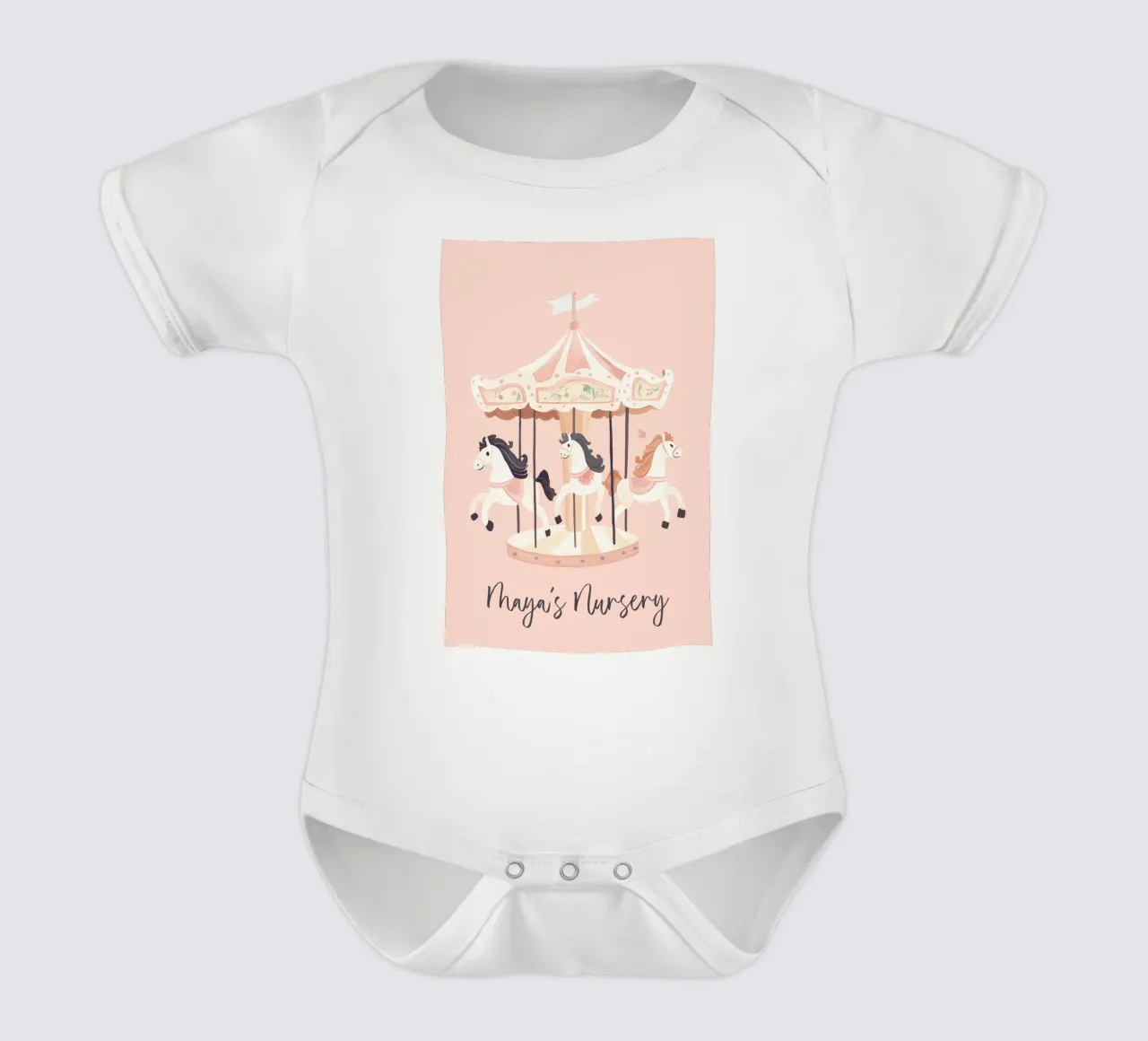 Personalisiertes Geschenk, Custom Nursery Art, Custom Name Print Kurzarm Babybody von Little Lola