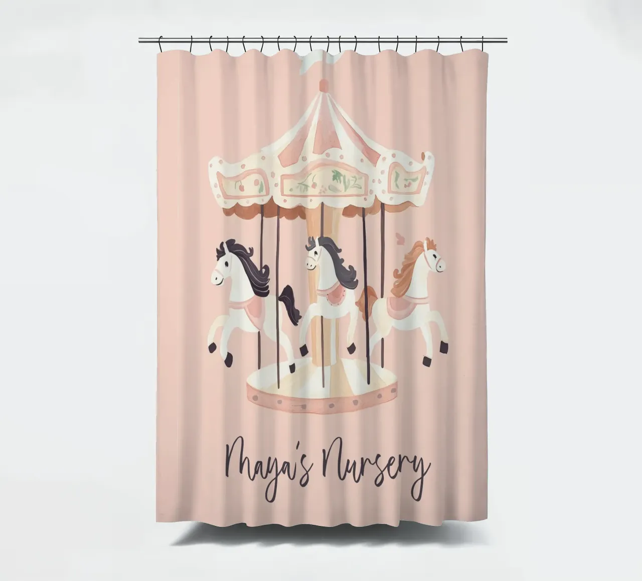 Personalized Gift, Custom Nursery Art, Custom Name Print shower curtain by Little Lola