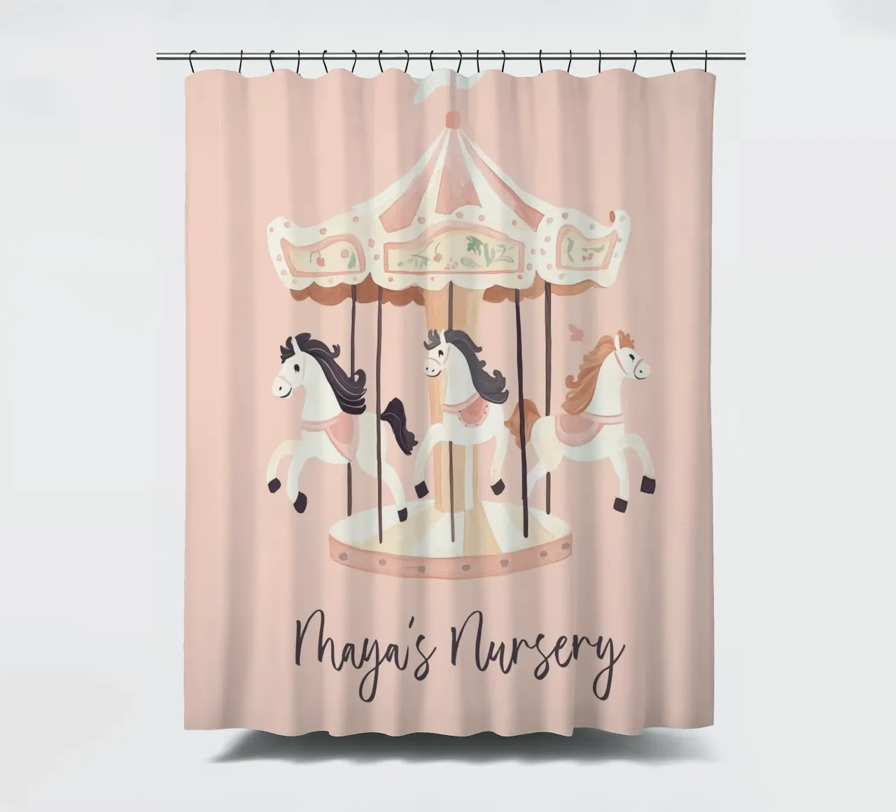 Personalized Gift, Custom Nursery Art, Custom Name Print shower curtain by Little Lola