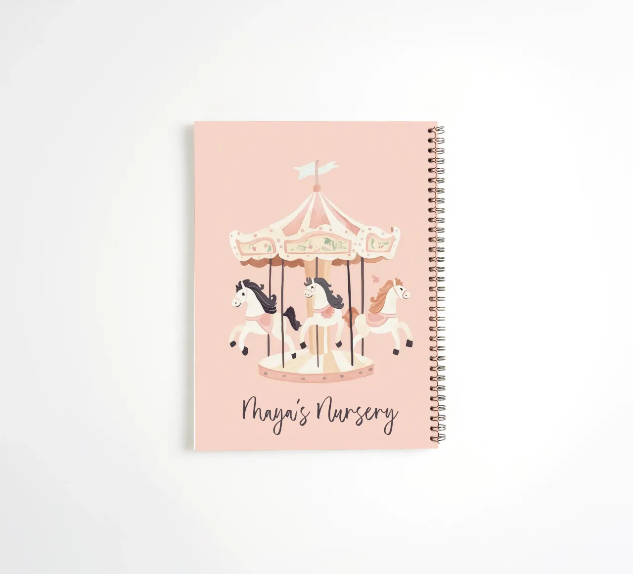 Cadeau personnalisé, art de la chambre d'enfant personnalisé, impression de nom personnalisé carnet à spirale de Little Lola