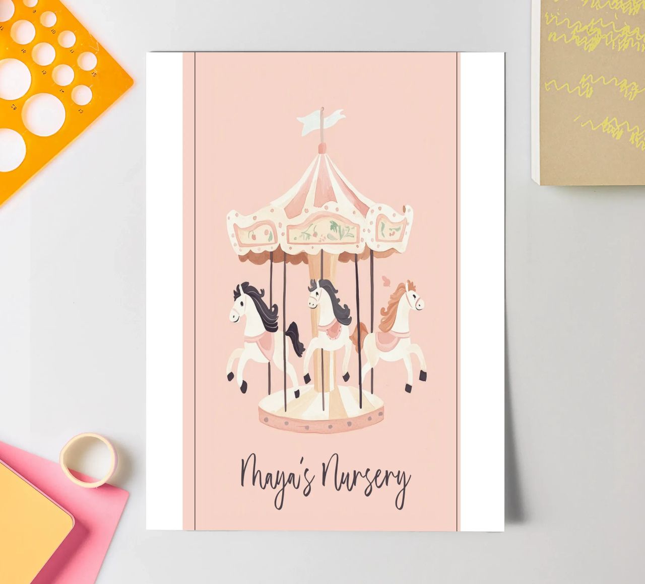 Personalisiertes Geschenk, Custom Nursery Art, Custom Name Print Stickerbogen von Little Lola