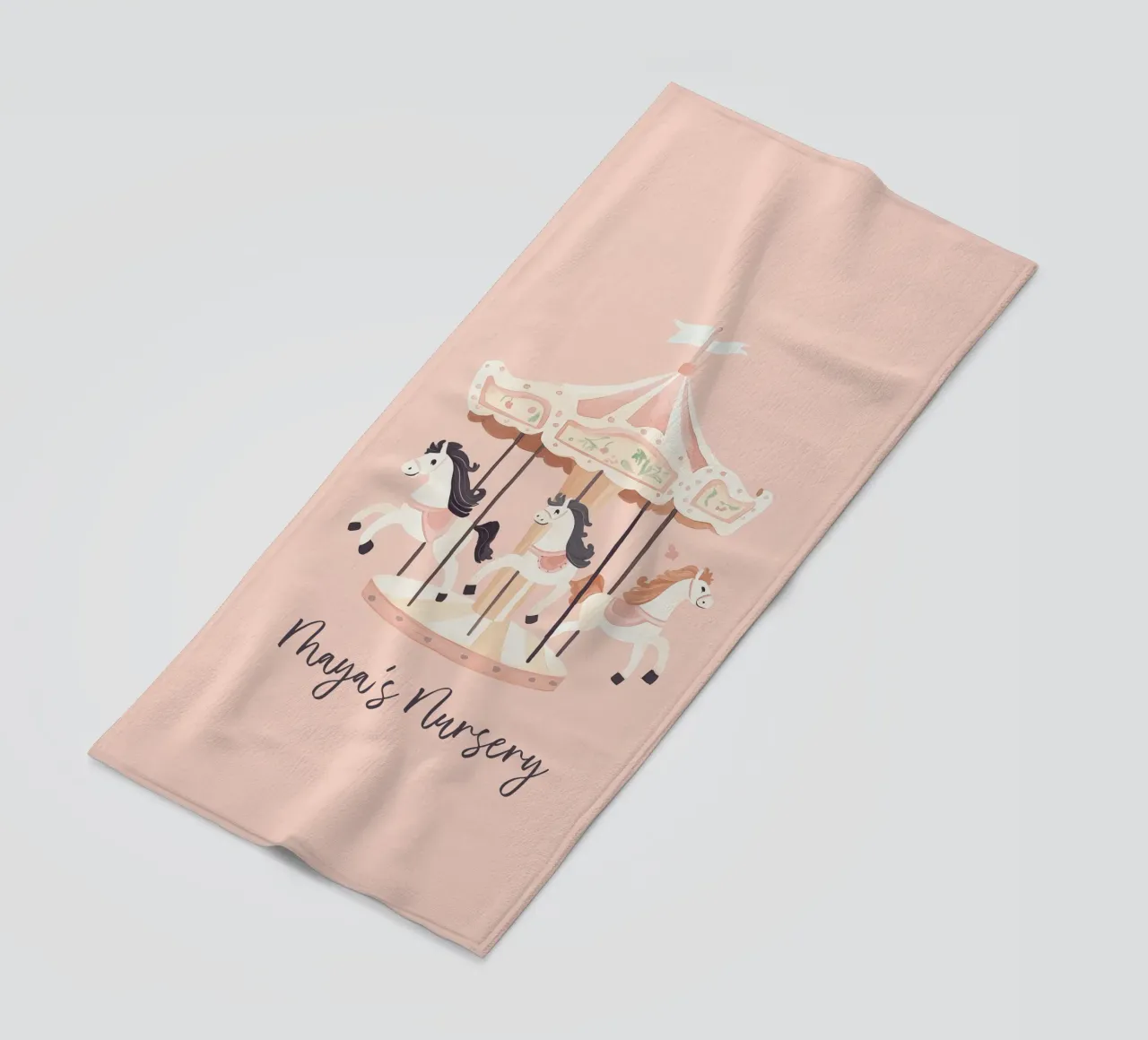 Gepersonaliseerd cadeau, Custom Nursery Art, aangepaste naam afdruk strandhanddoek van Little Lola