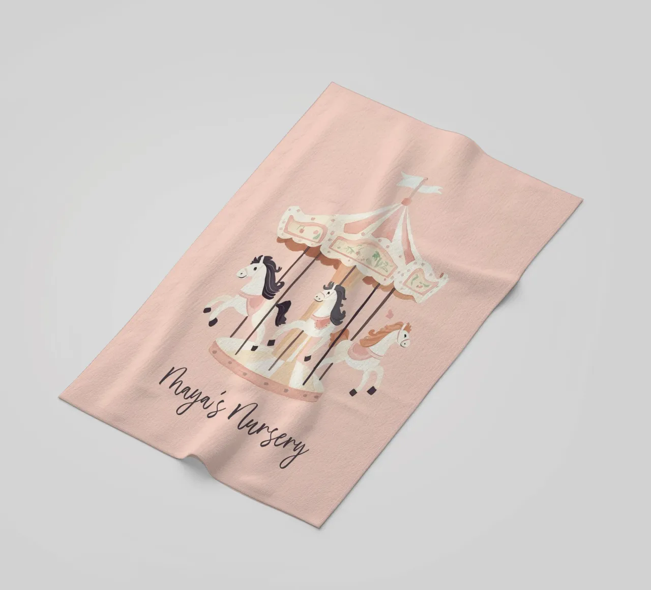 Gepersonaliseerd cadeau, Custom Nursery Art, aangepaste naam afdruk strandhanddoek van Little Lola