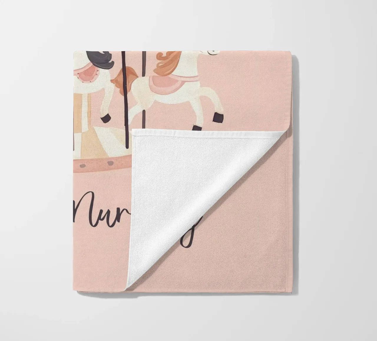 Gepersonaliseerd cadeau, Custom Nursery Art, aangepaste naam afdruk strandhanddoek van Little Lola