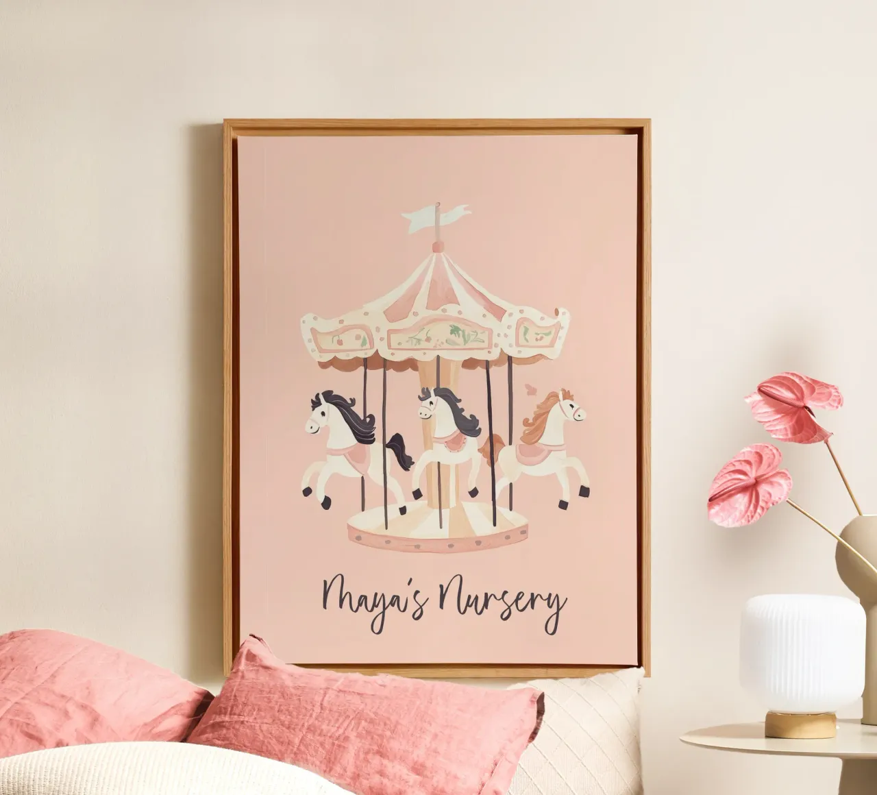 Personalized Gift, Custom Nursery Art, Custom Name Print canvas by Little Lola