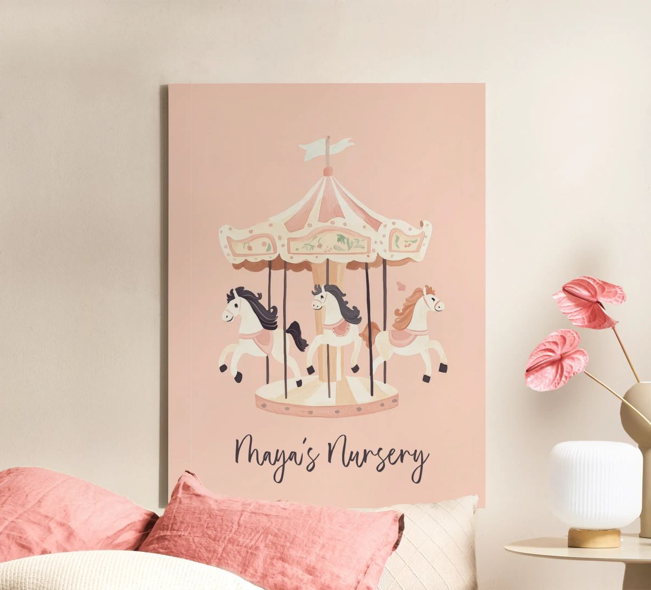 Personalized Gift, Custom Nursery Art, Custom Name Print canvas by Little Lola