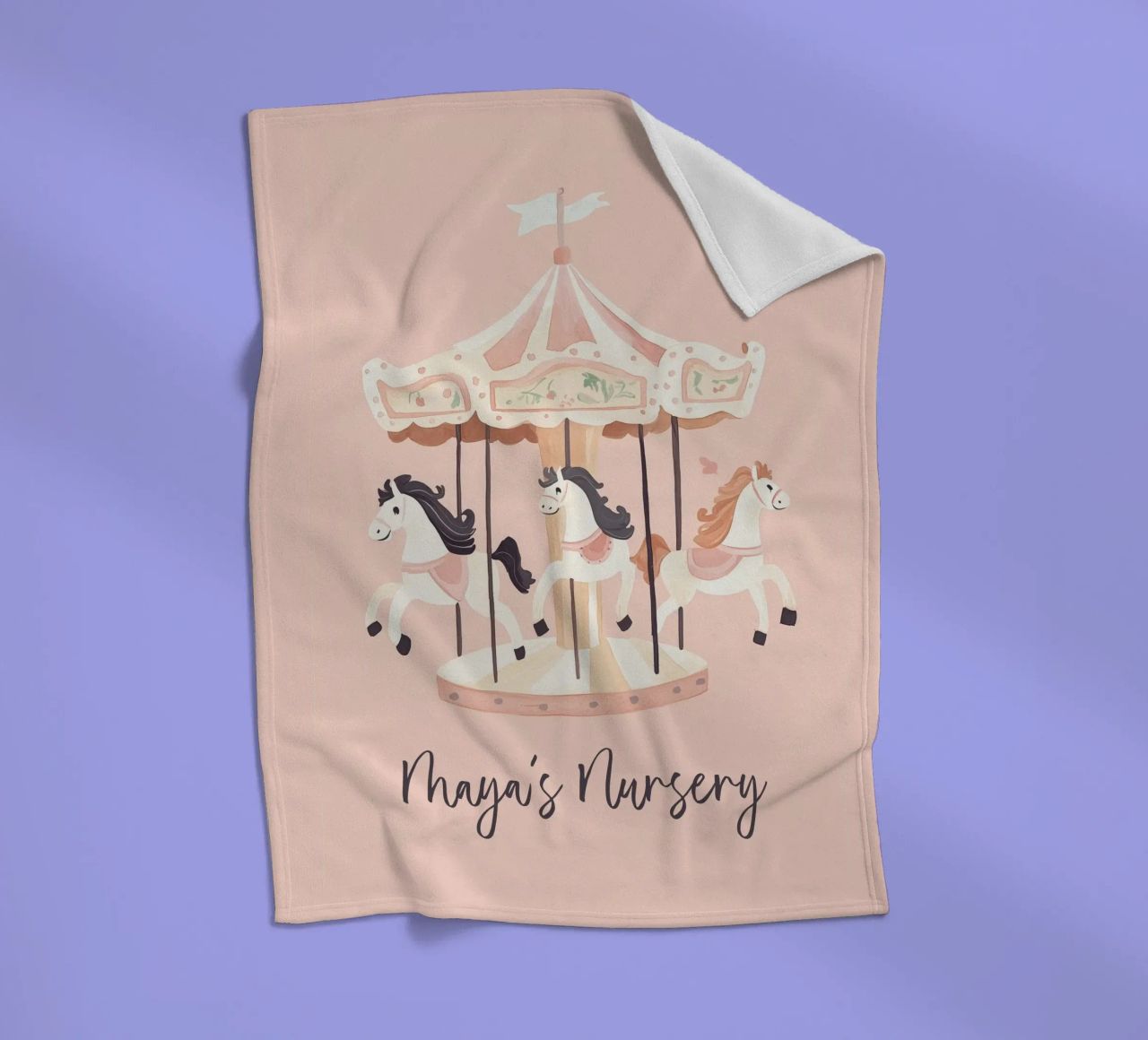 Personalized Gift, Custom Nursery Art, Custom Name Print fleece blanket by Little Lola