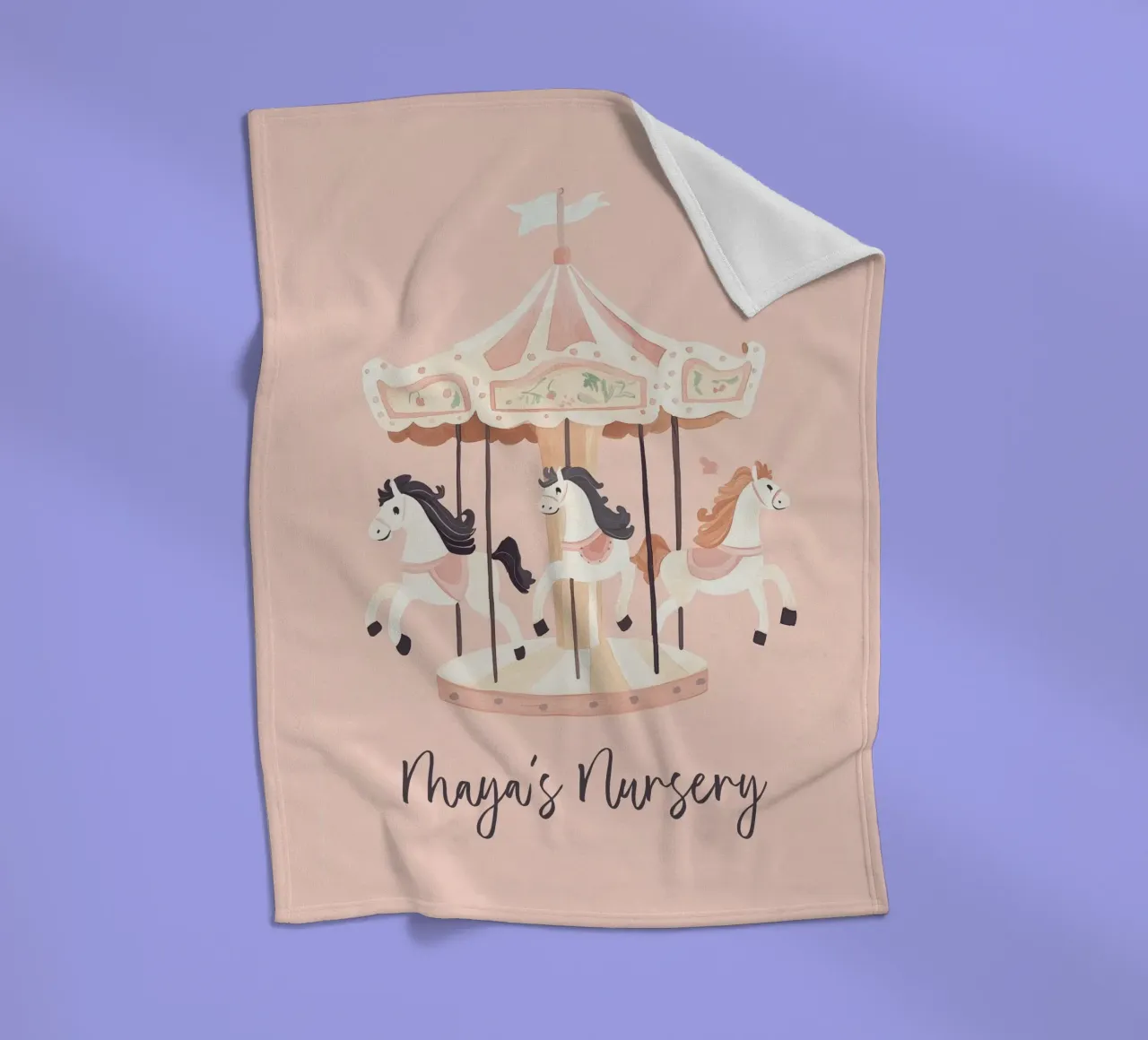 Personalisiertes Geschenk, Custom Nursery Art, Custom Name Print Fleecedecke von Little Lola