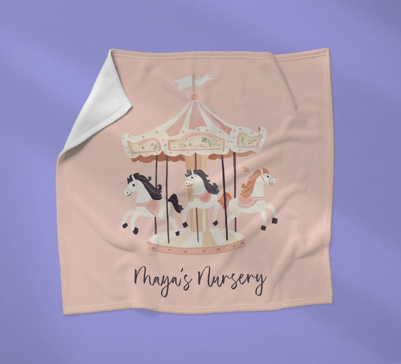 Personalized Gift, Custom Nursery Art, Custom Name Print fleece blanket by Little Lola