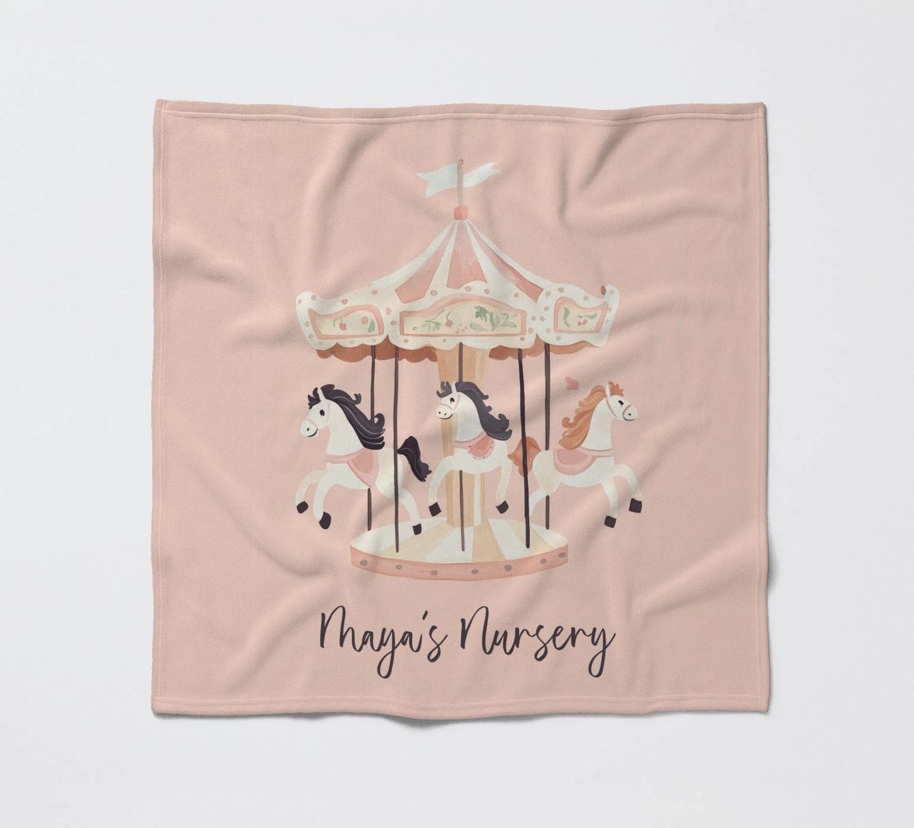 Personalized Gift, Custom Nursery Art, Custom Name Print fleece blanket by Little Lola
