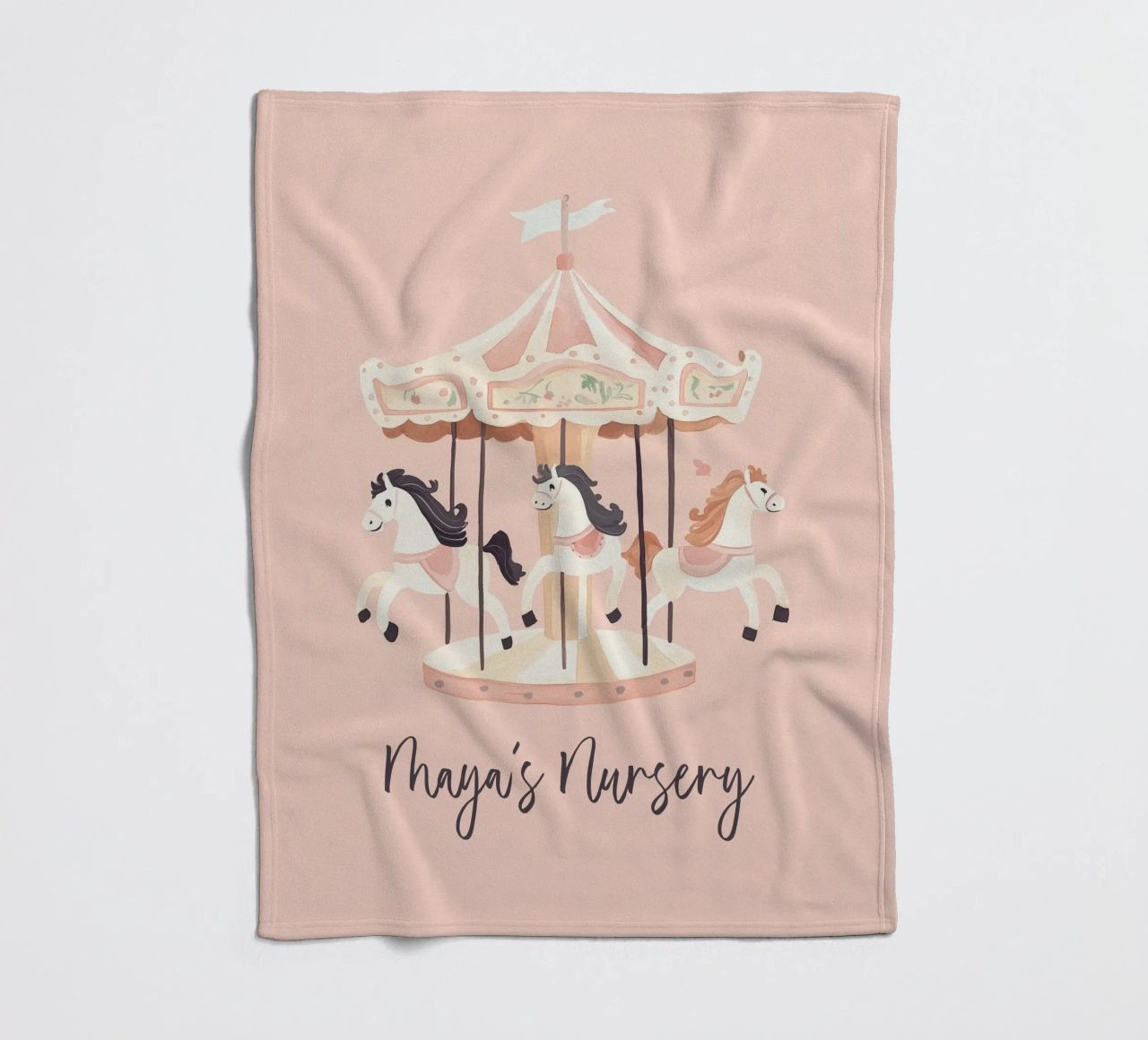 Personalized Gift, Custom Nursery Art, Custom Name Print fleece blanket by Little Lola