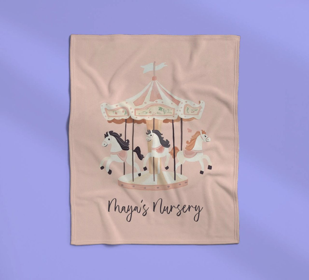 Personalized Gift, Custom Nursery Art, Custom Name Print fleece blanket by Little Lola