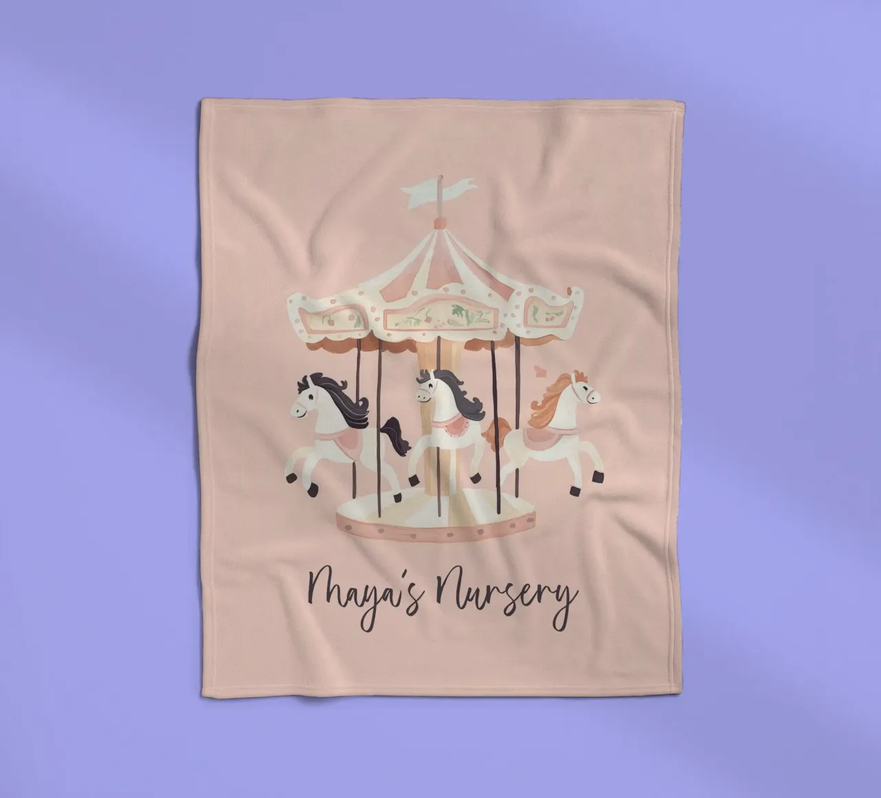 Personalisiertes Geschenk, Custom Nursery Art, Custom Name Print Fleecedecke von Little Lola