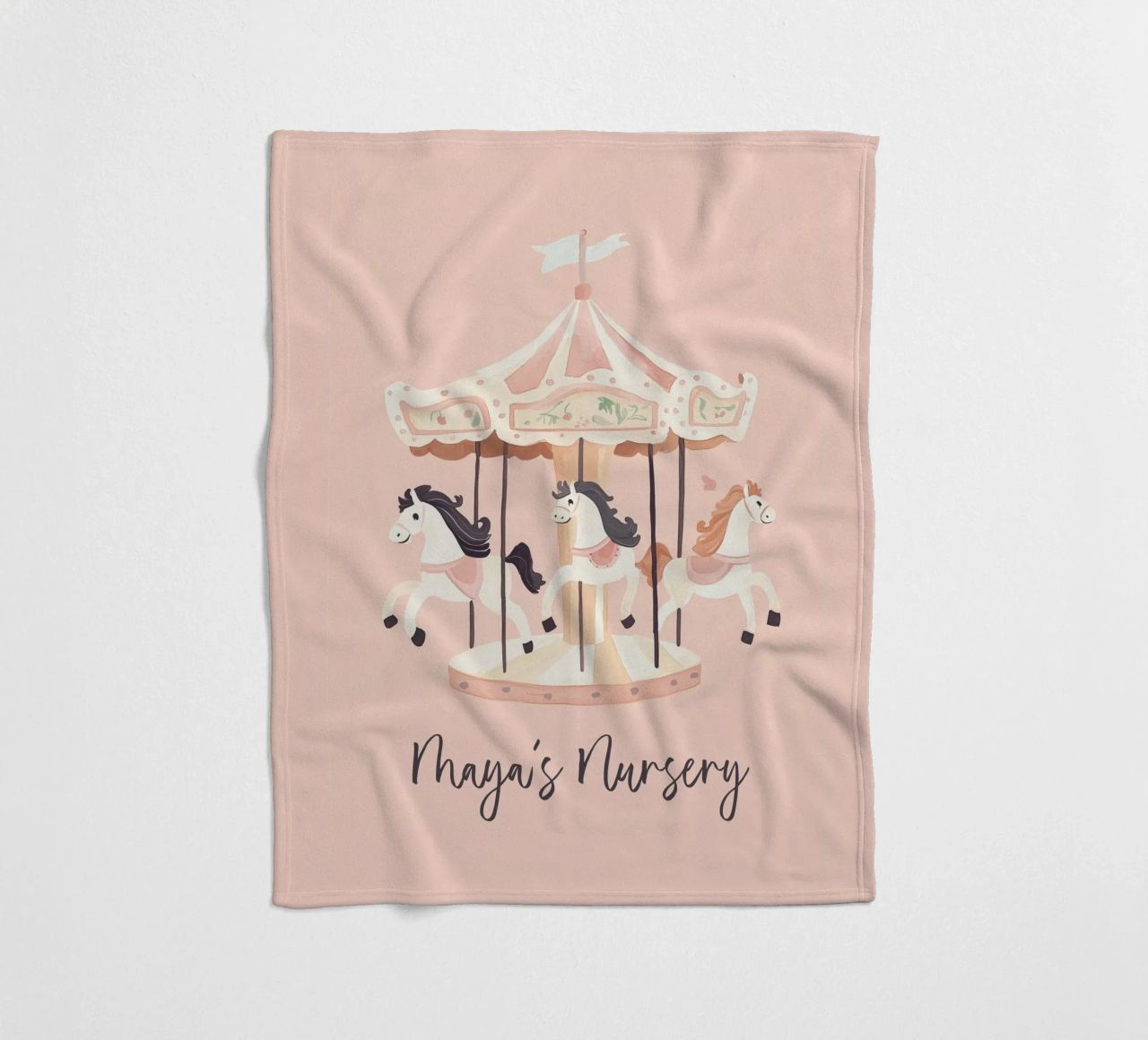 Personalized Gift, Custom Nursery Art, Custom Name Print fleece blanket by Little Lola