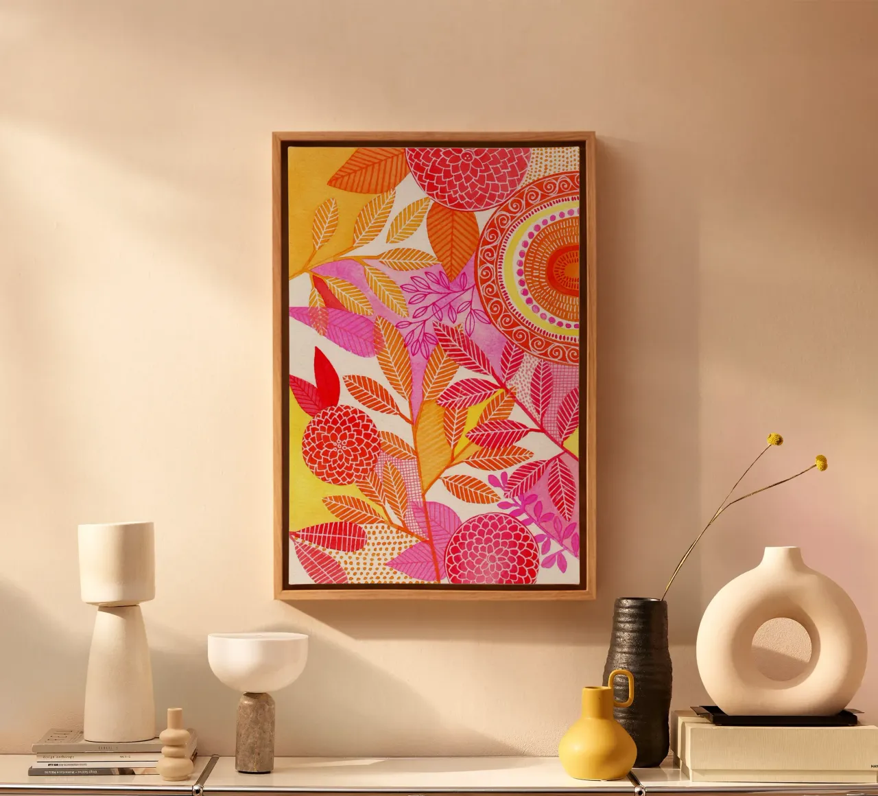 Susan Zwart - Botanisch 26 canvas met Baklijst van The Artcircle