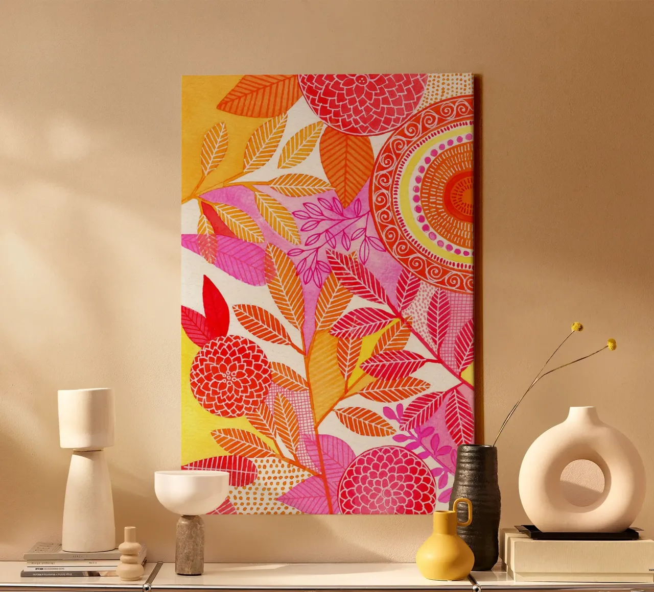 Susan Zwart - Botanisch 26 canvas met Baklijst van The Artcircle
