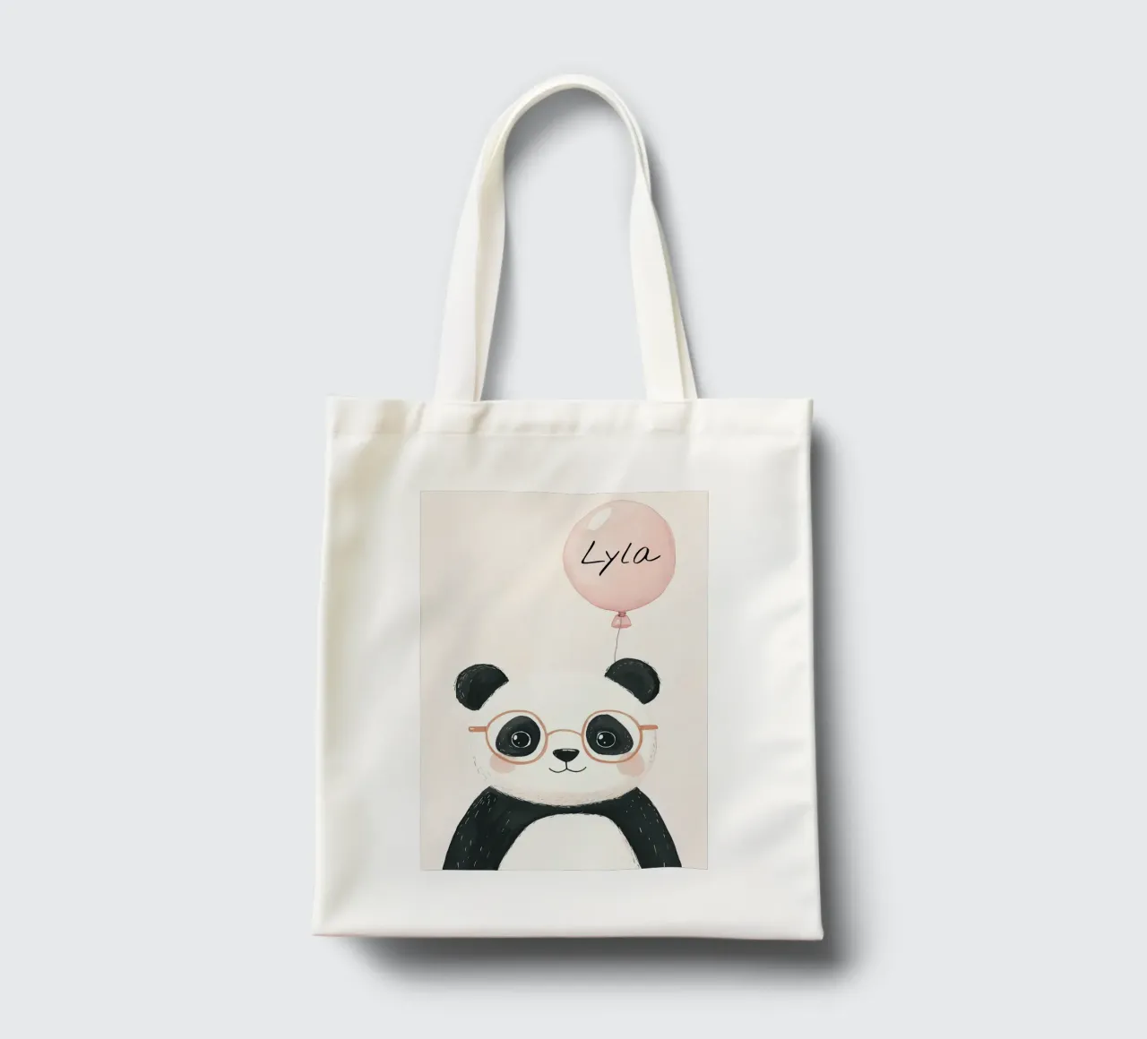 Custom Name Print, Personalized Print for Nursery tote bag by Little Lola
