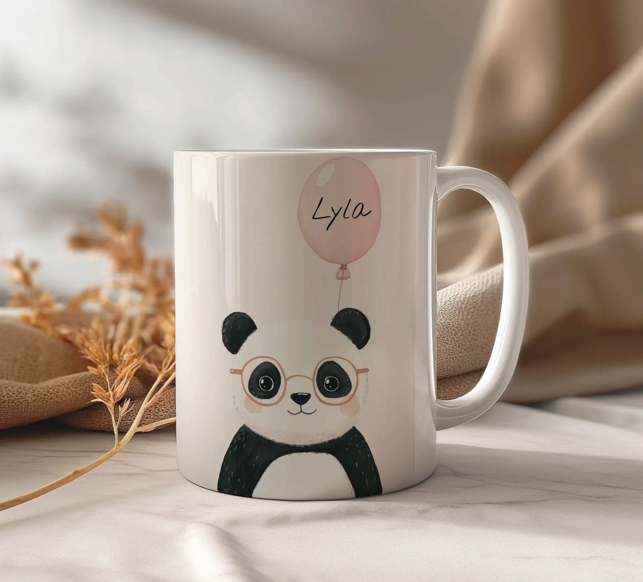 Custom Name Print, Personalized Print for Nursery ceramic mug by Little Lola