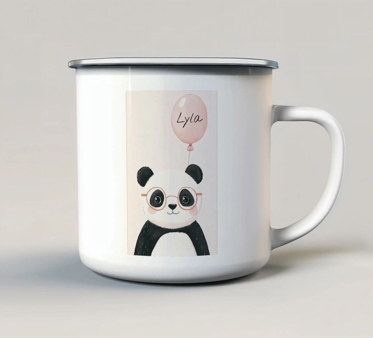 Custom Name Print, Personalized Print for Nursery enamel mug by Little Lola
