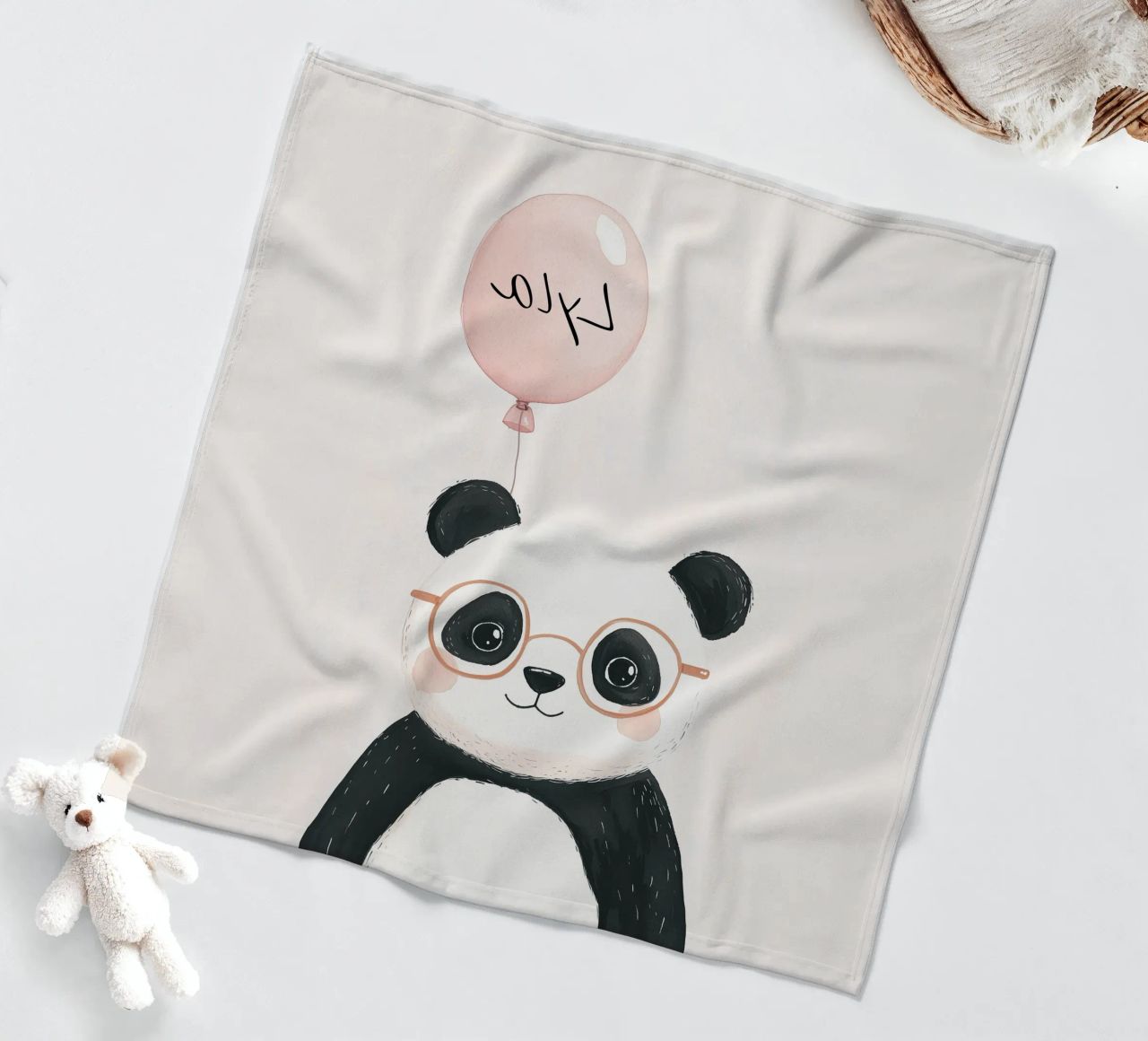 Custom Name Print, Personalized Print for Nursery fleece blanket by Little Lola