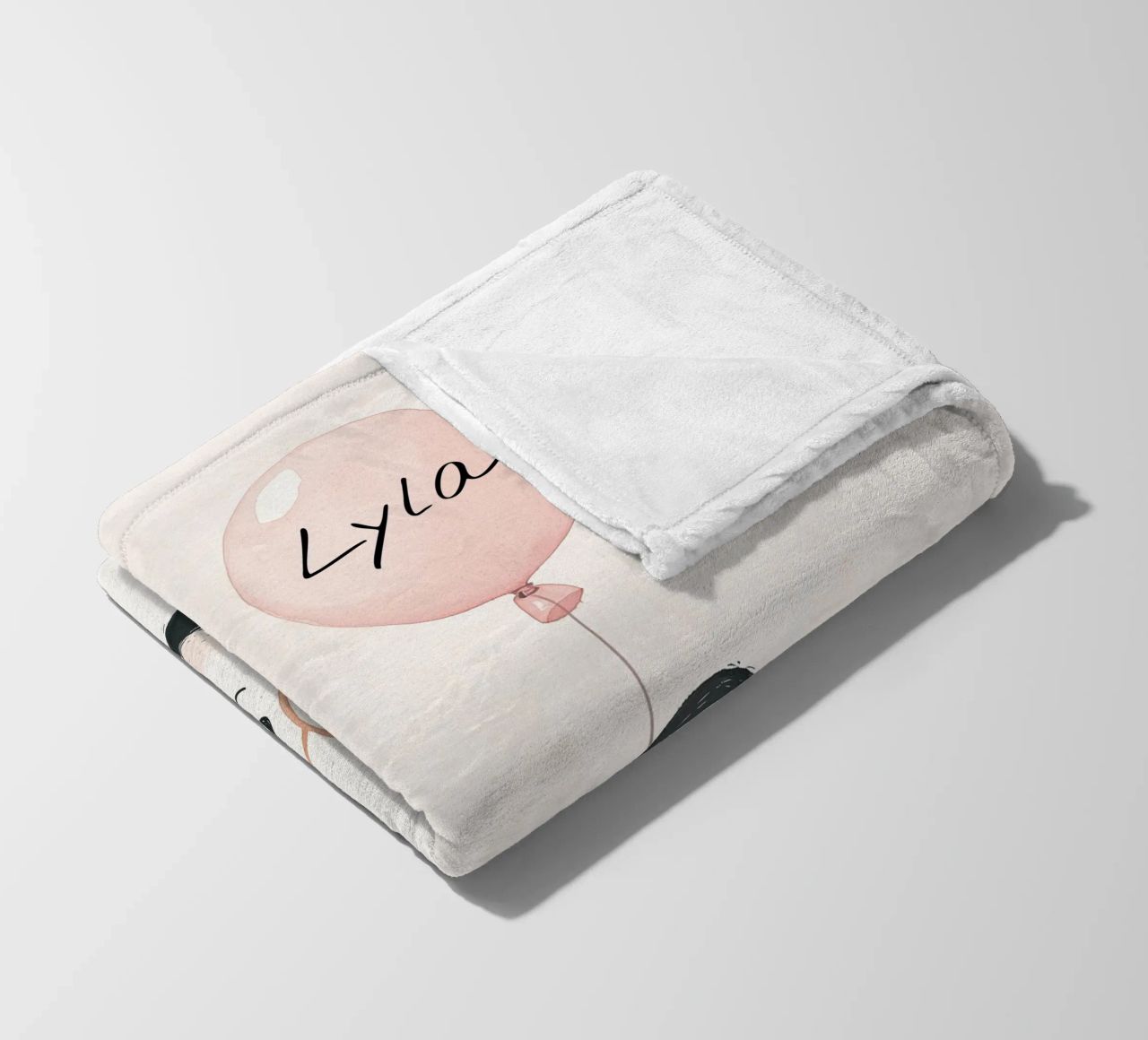 Custom Name Print, Personalized Print for Nursery fleece blanket by Little Lola