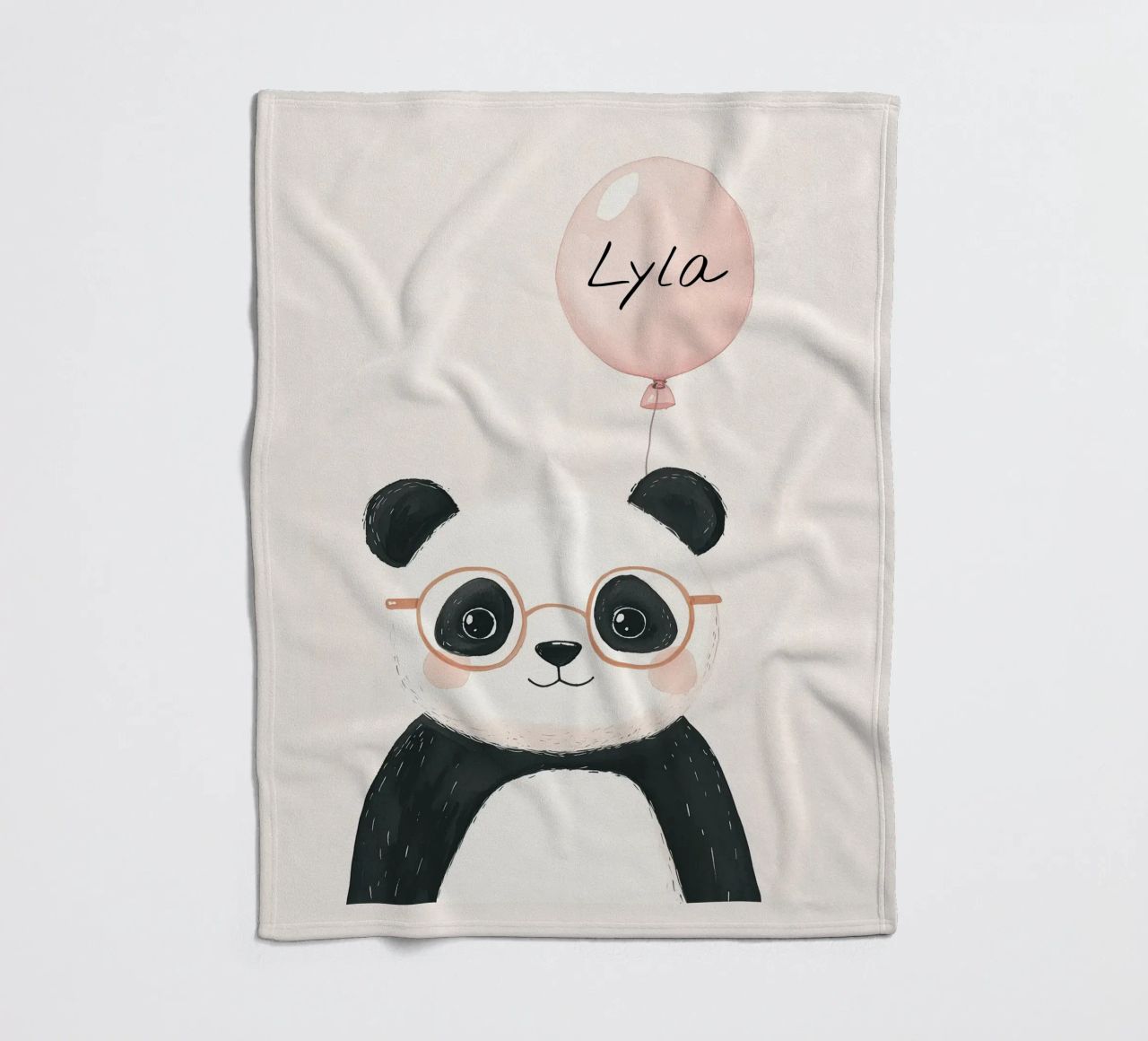 Custom Name Print, Personalized Print for Nursery fleece blanket by Little Lola