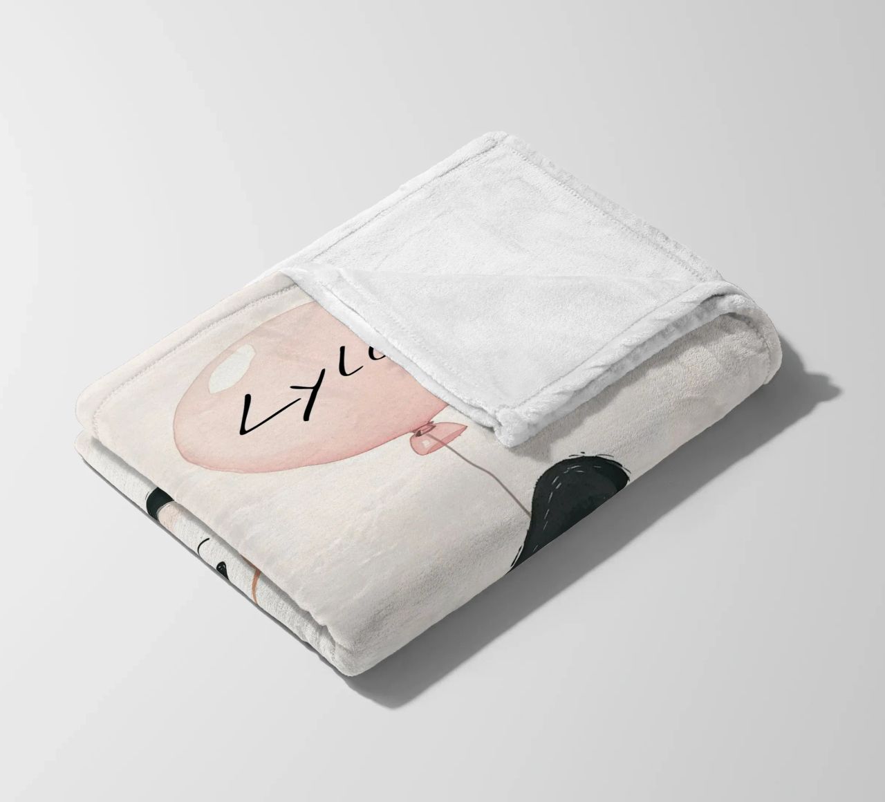 Custom Name Print, Personalized Print for Nursery fleece blanket by Little Lola