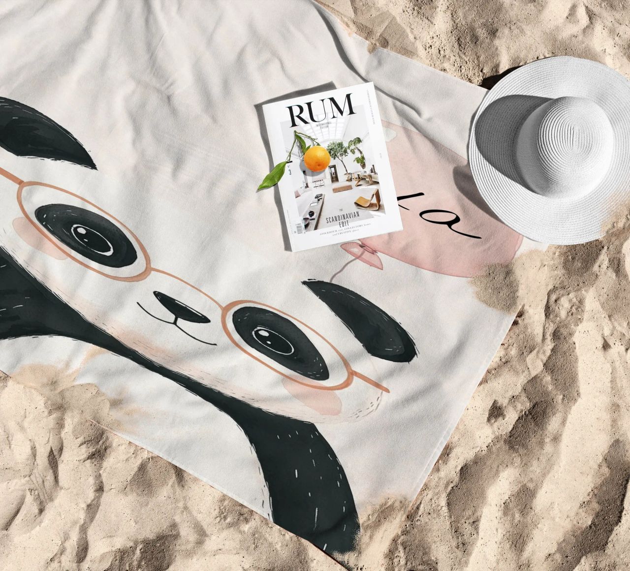 Custom Name Print, Personalized Print for Nursery beach towel by Little Lola