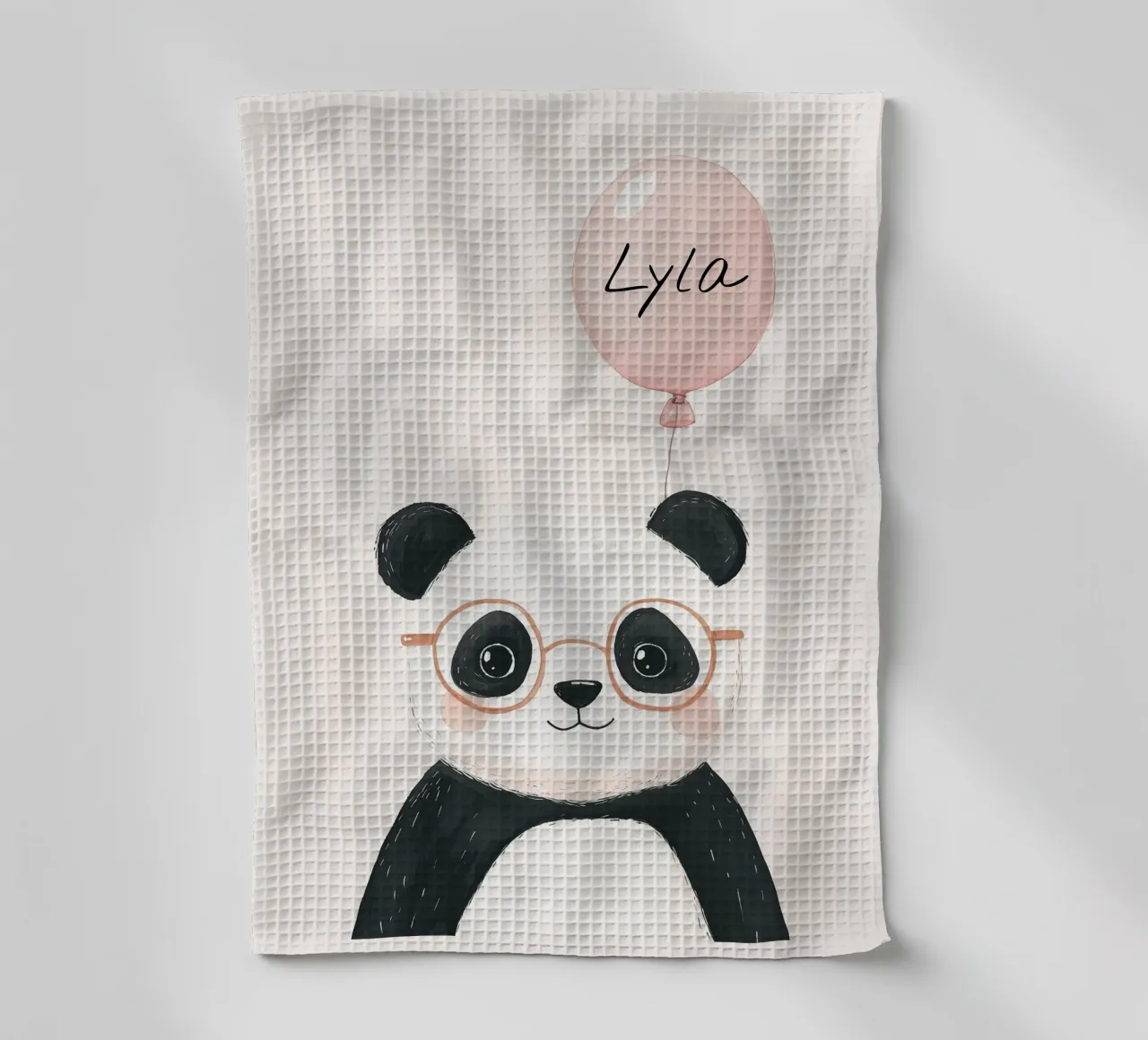 Custom Name Print, Personalized Print for Nursery tea towel by Little Lola