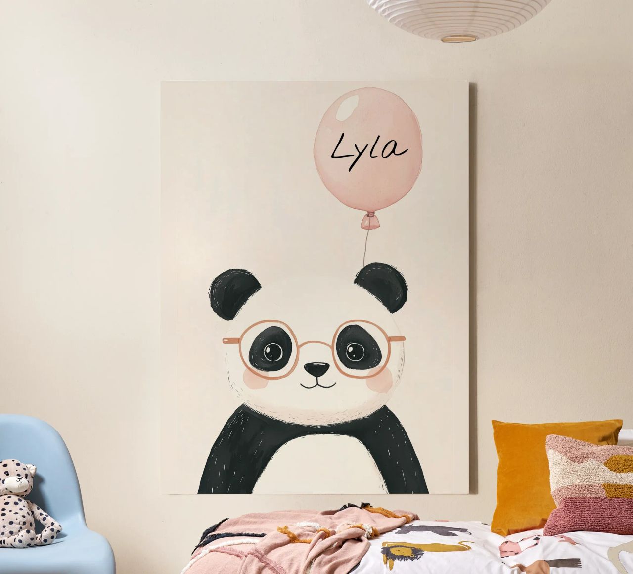 Custom Name Print, Personalized Print for Nursery canvas by Little Lola