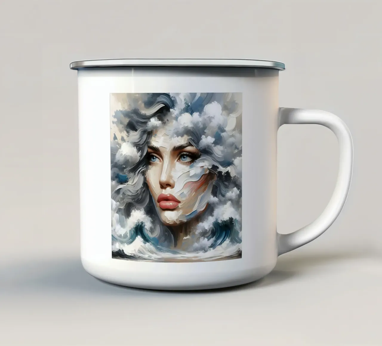 Tempesta in mare tazza in smalto da ARTOMATIC