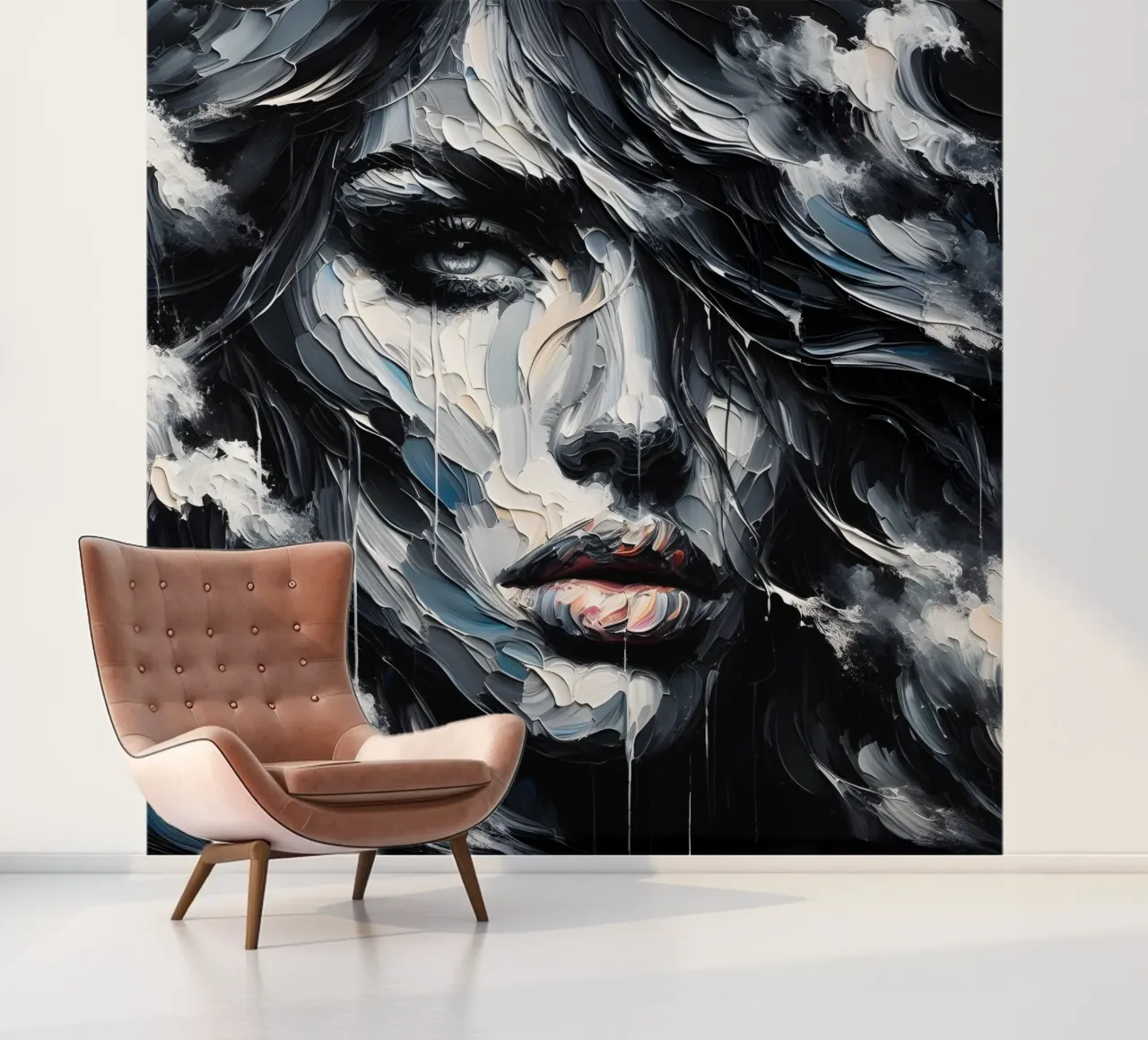 DONKERE GOLVEN fotobehang van ARTOMATIC