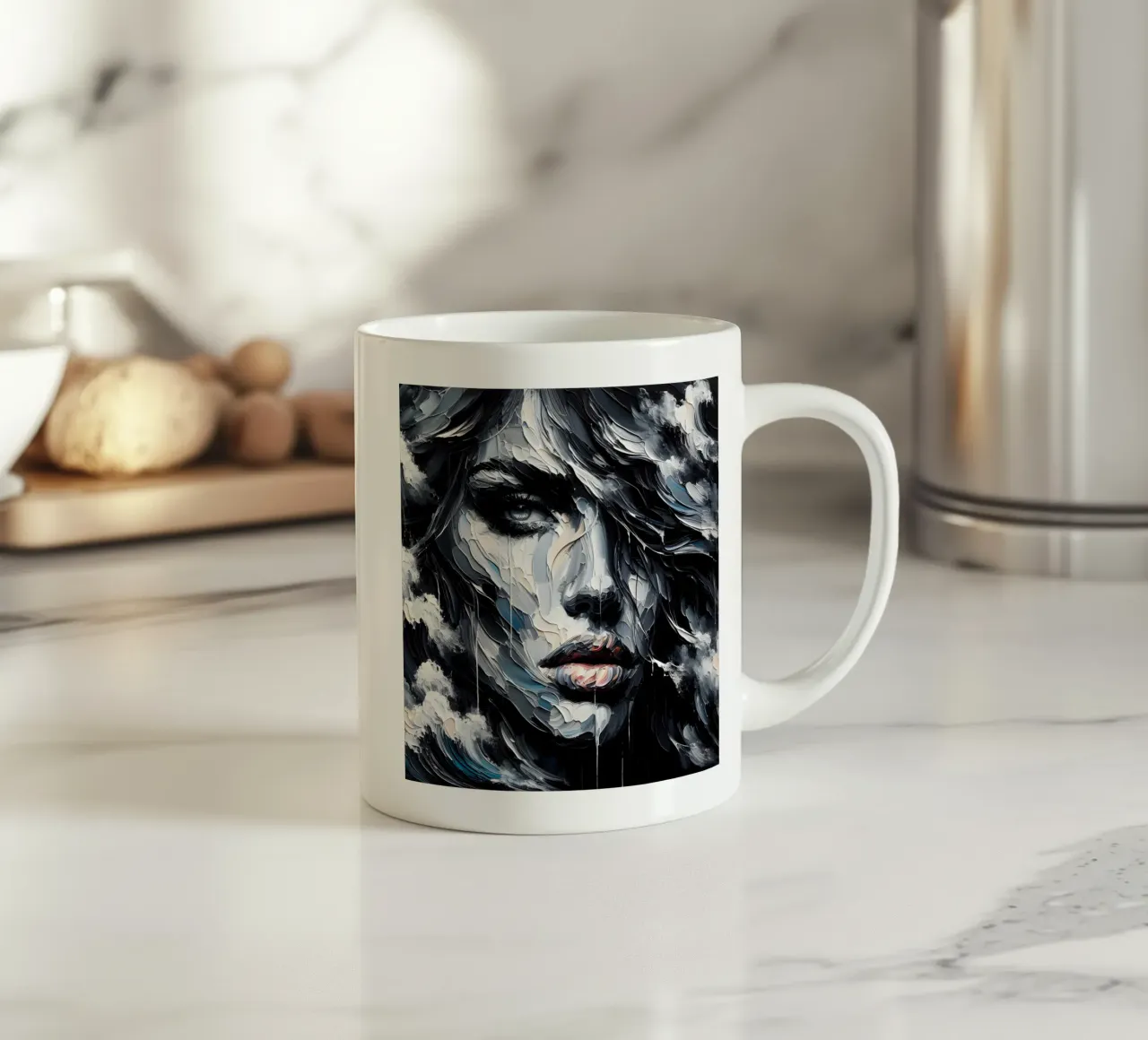 DARK WAVES ceramic mug by ARTOMATIC