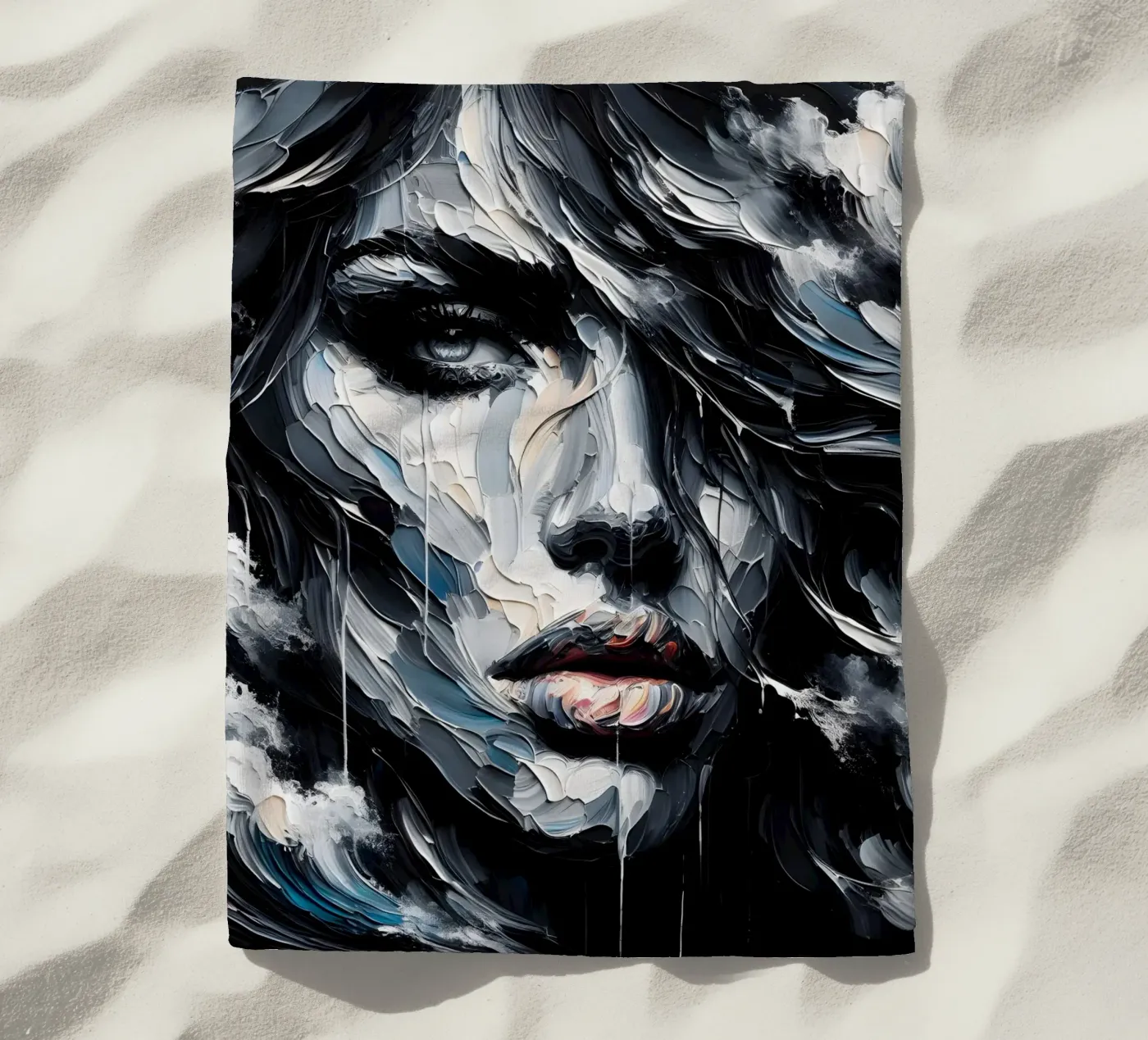 DARK WAVES Strandtuch von ARTOMATIC