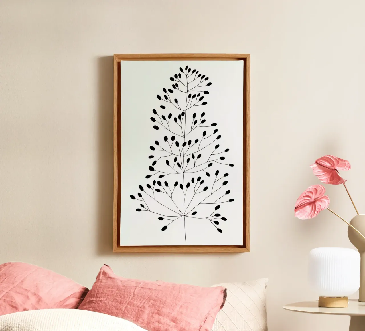 Felsenstraussgras canvas with Floater frame by Studio Karamelo